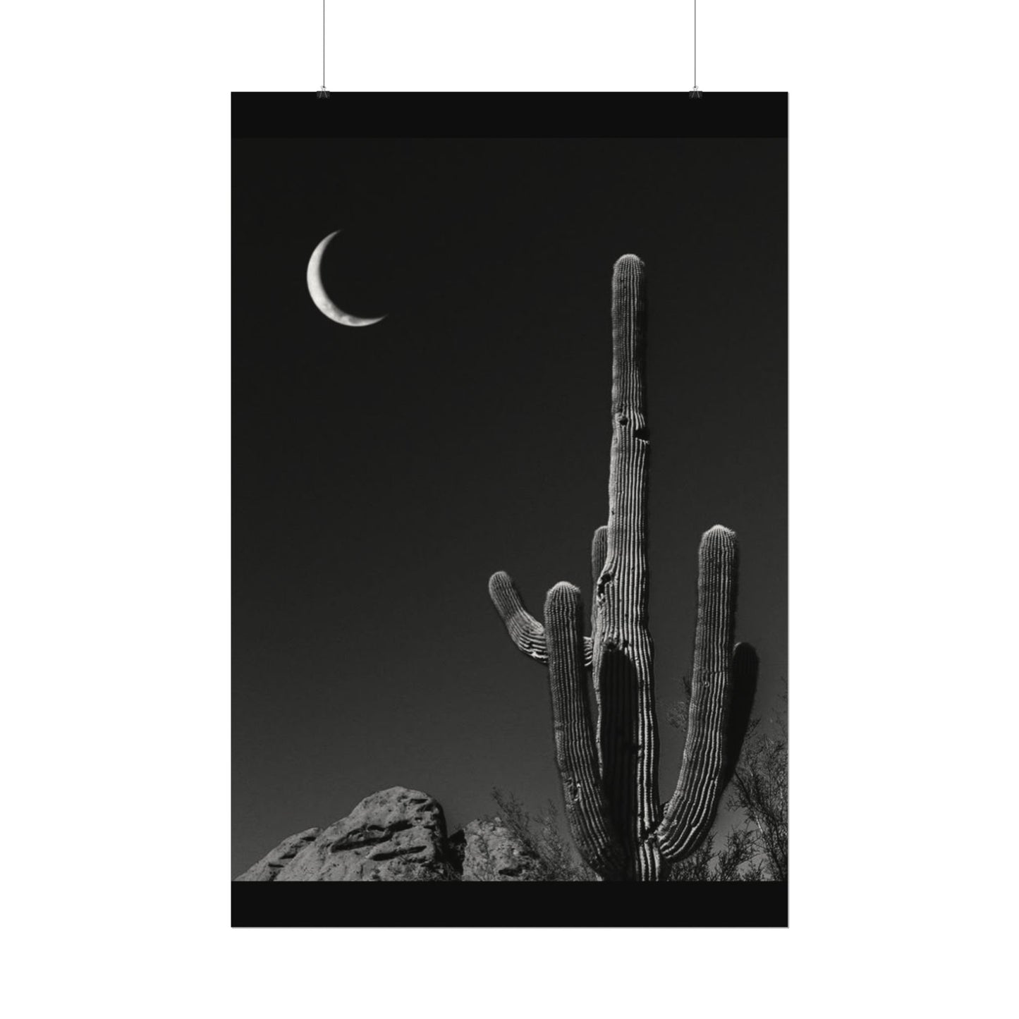 Desert Night Sky– Western Textured Watercolor Matte Posters