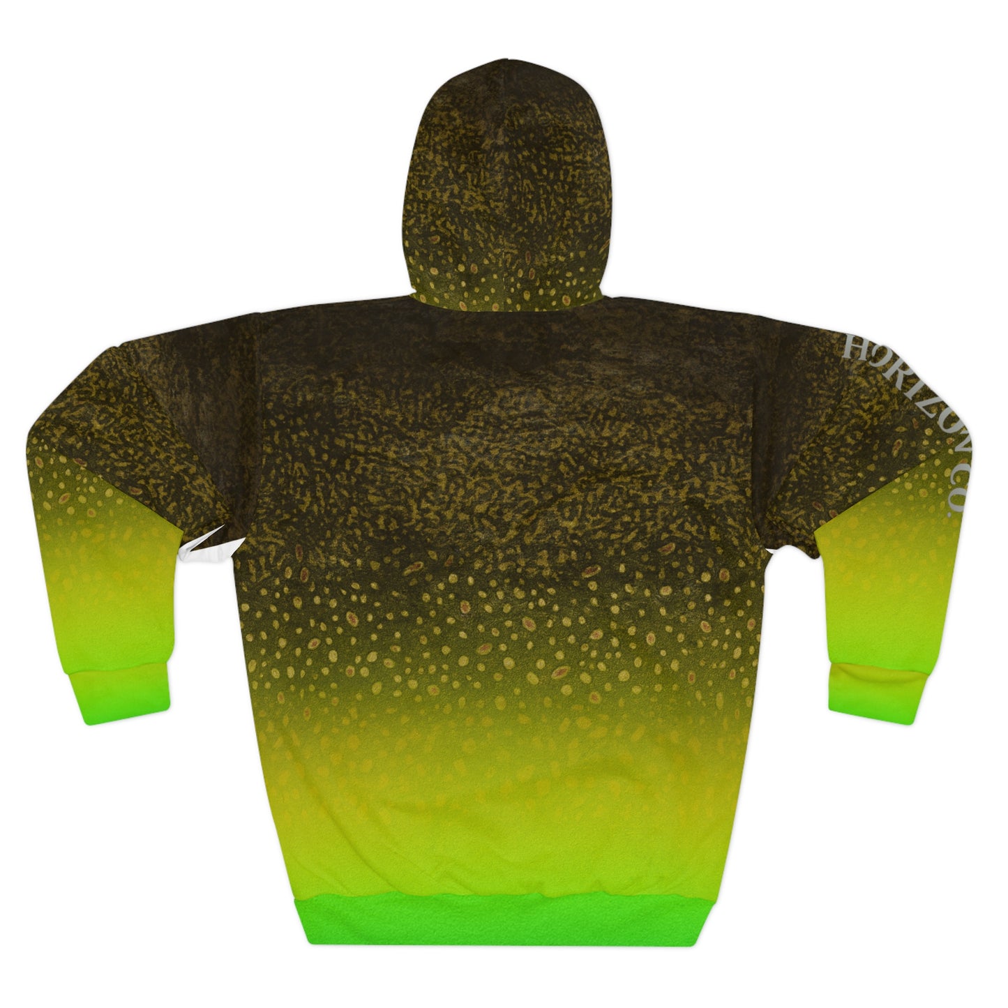 Gradient Green Speckle Hoodie — Neon Ombre Pullover