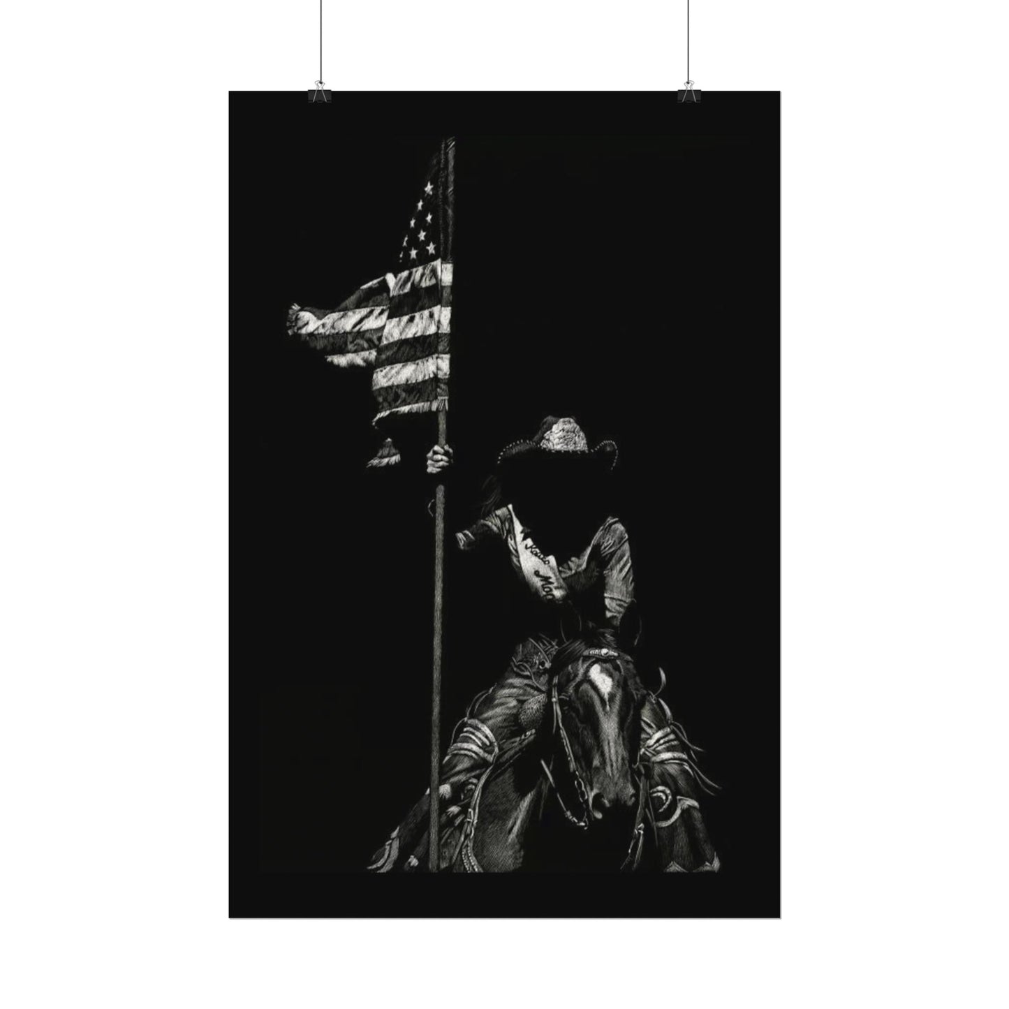 Star Spangled Elegance – Western Textured Watercolor Matte Posters