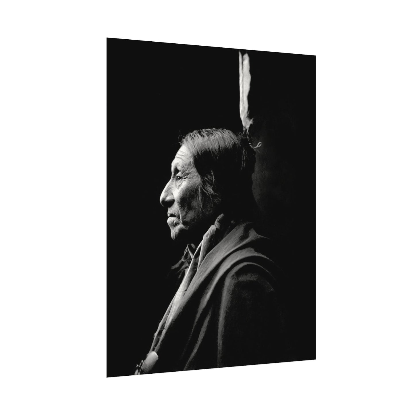 Silent Wisdom – Western Textured Watercolor Matte Posters