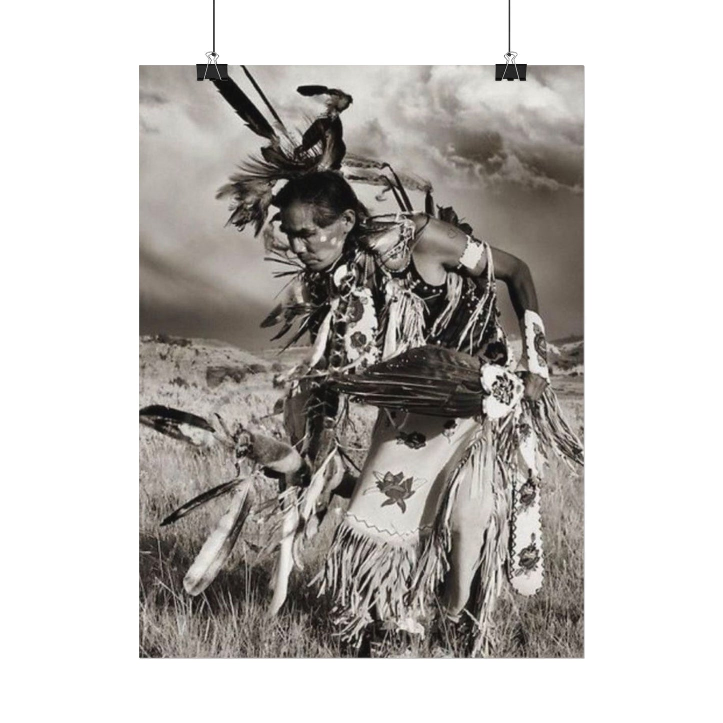 The Dancing Spirit – Western Textured Watercolor Matte Posters