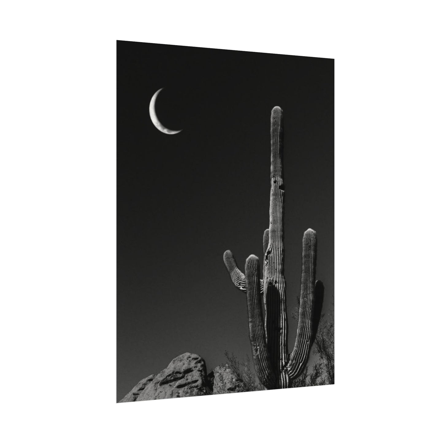 Desert Night Sky– Western Textured Watercolor Matte Posters