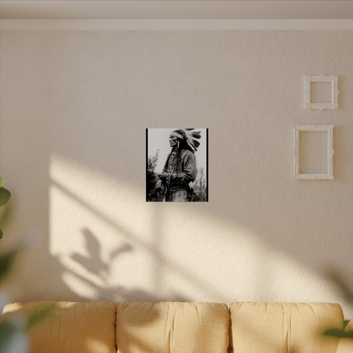 Warriors Gaze – Western Textured Watercolor Matte Posters