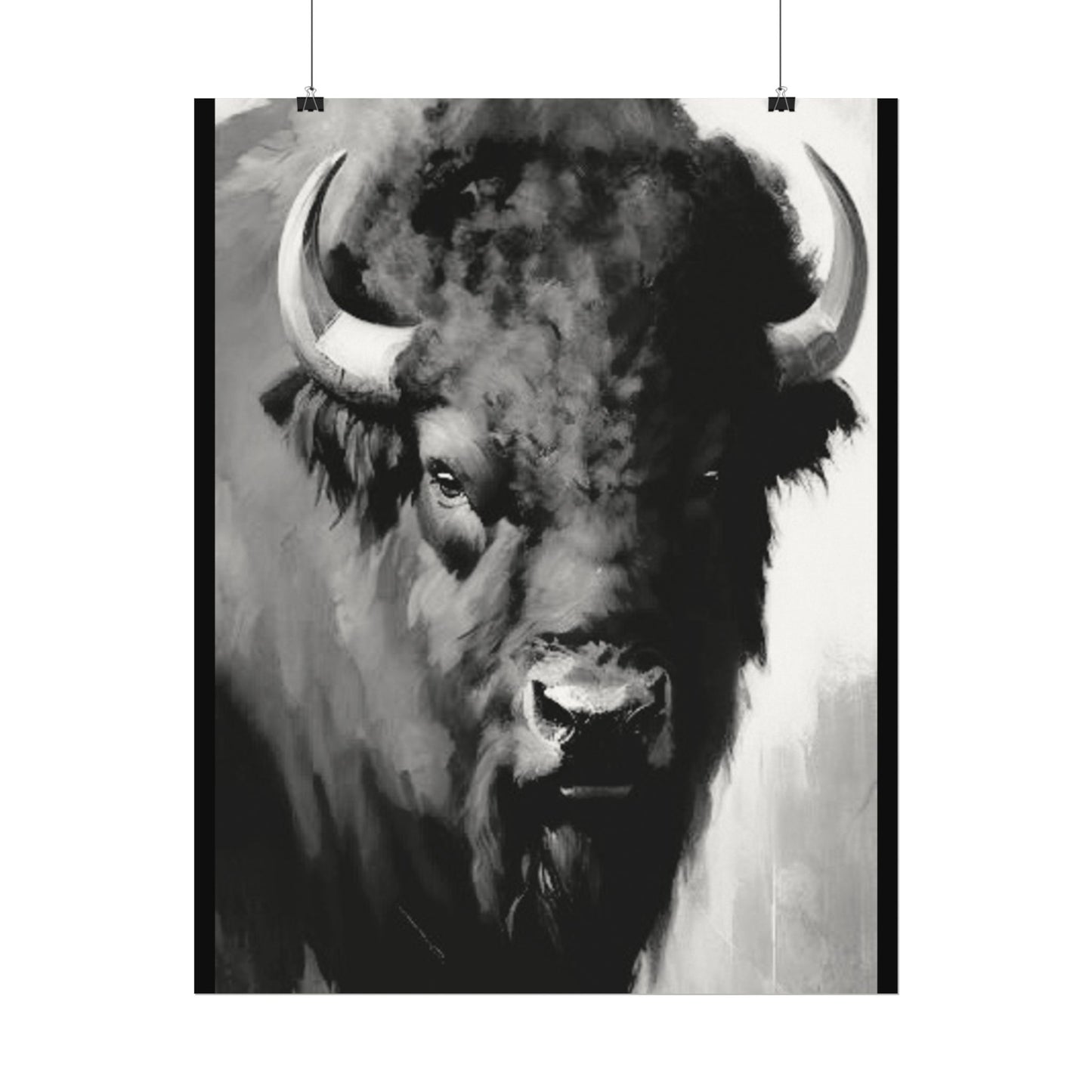 Buffalo Ridge – Western Textured Watercolor Matte Posters