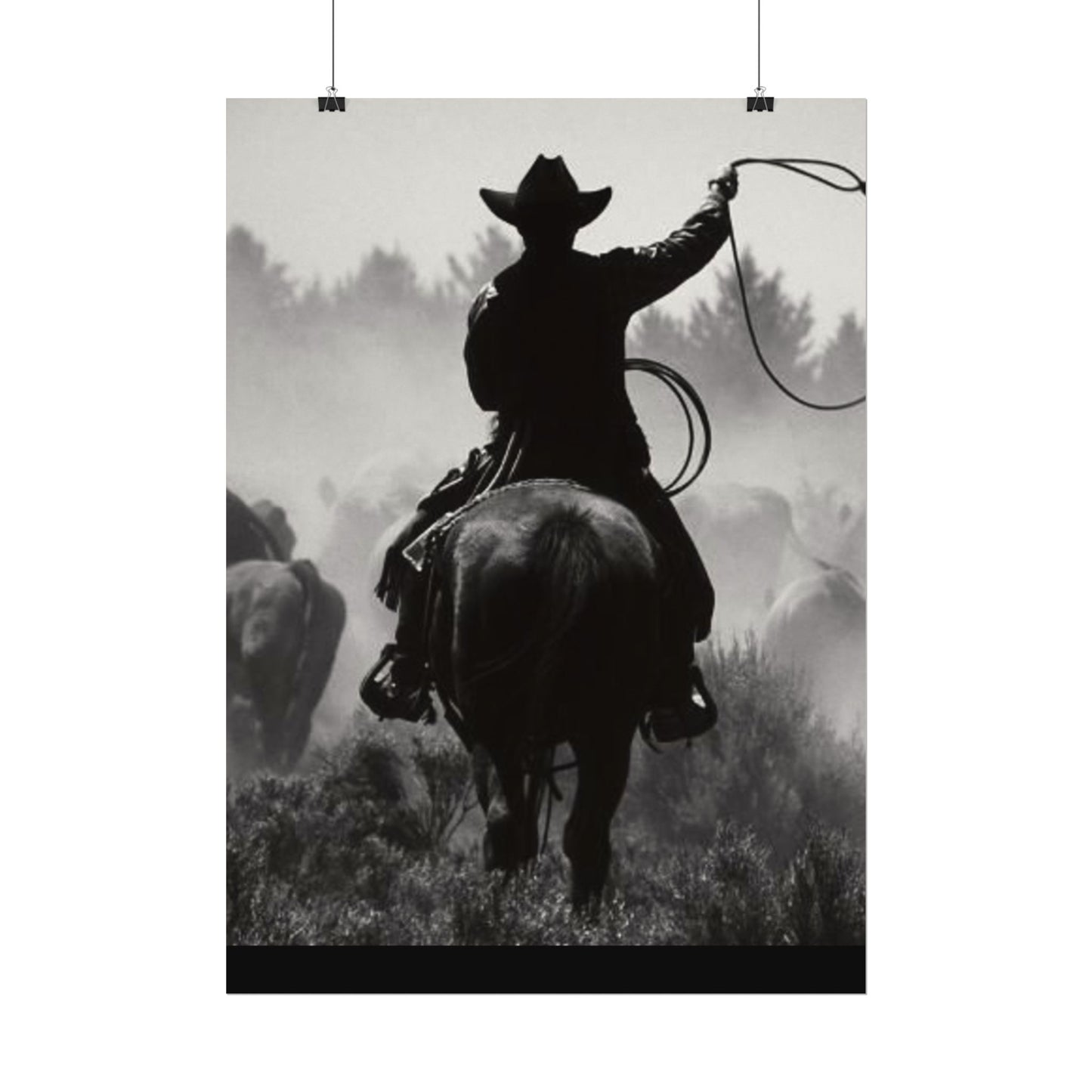 Bones Of The West  – Western Textured Watercolor Matte Posters