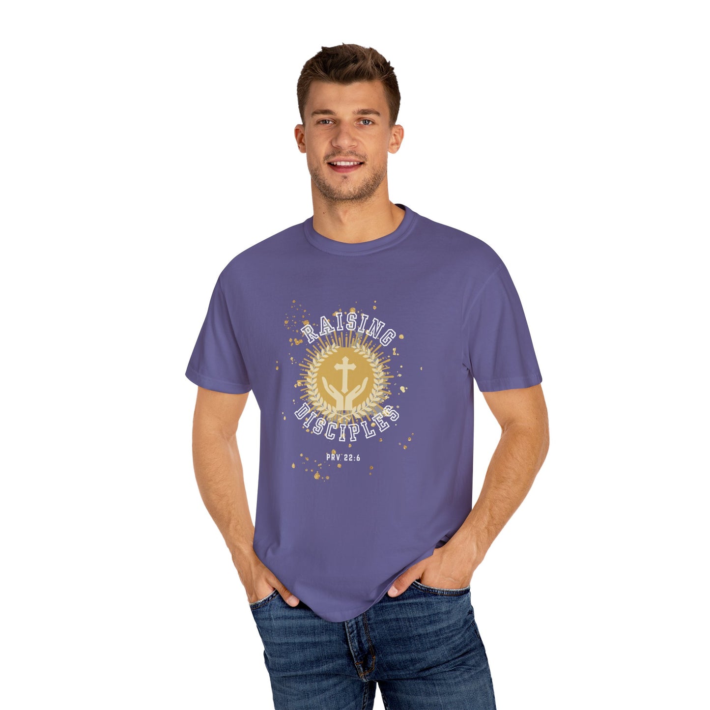 Spiritual Sunrise Unisex Garment-Dyed T-shirt, Faith-Based Apparel, Inspirational Gift, Casual Wear, Church Event, Everyday Comfort