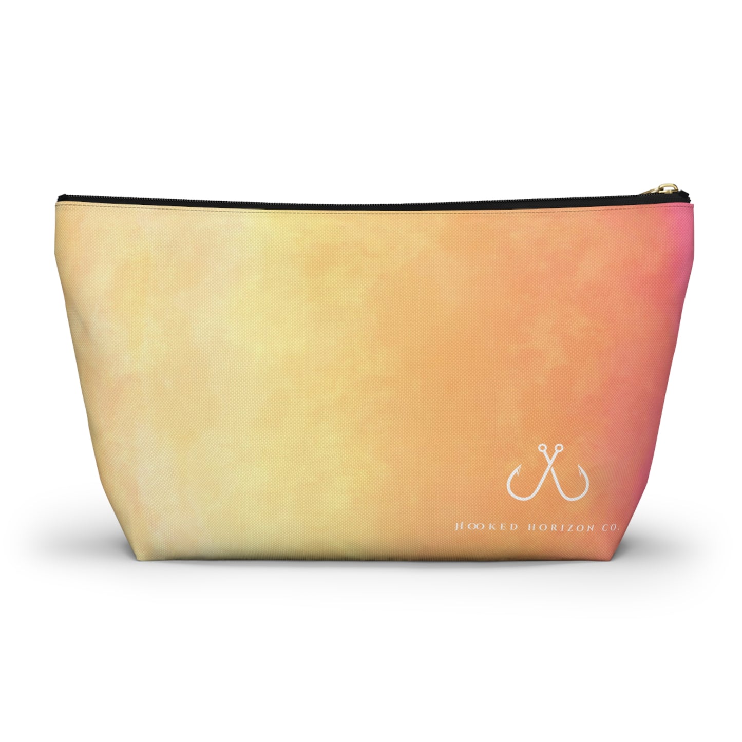 Pink To Orange Ombre Vibrant Gradient Accessory Pouch | Makeup Bag, Travel Organizer, Gift for Her, Beach Essentials, Stylish Storage
