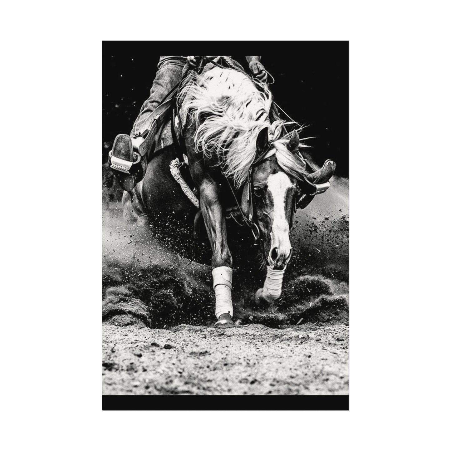 Burning The Barrel – Western Textured Watercolor Matte Posters