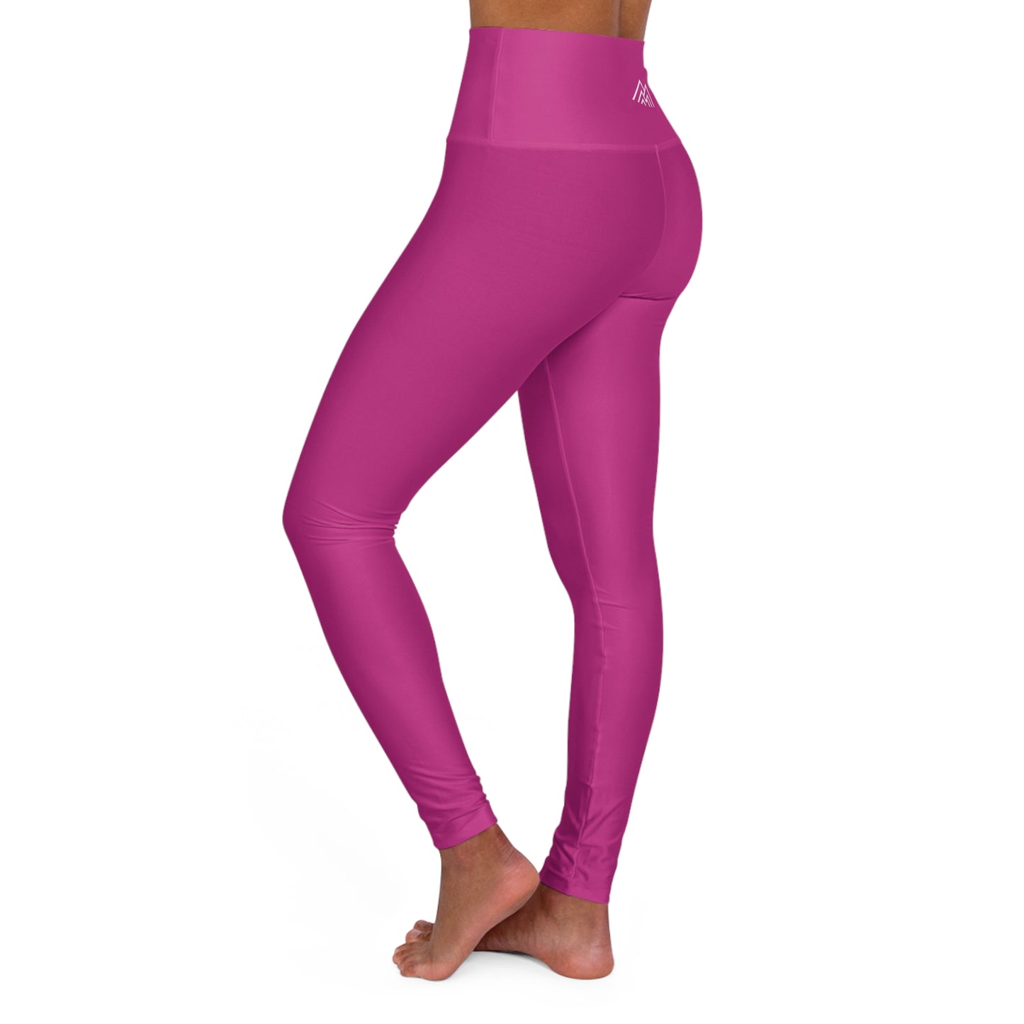 Fushia Pink Adventure Awaits High Waisted Yoga Leggings - Purple, Comfortable Activewear, Fitness Pants, Ideal for Gym, Yoga, and Weekend Brunch