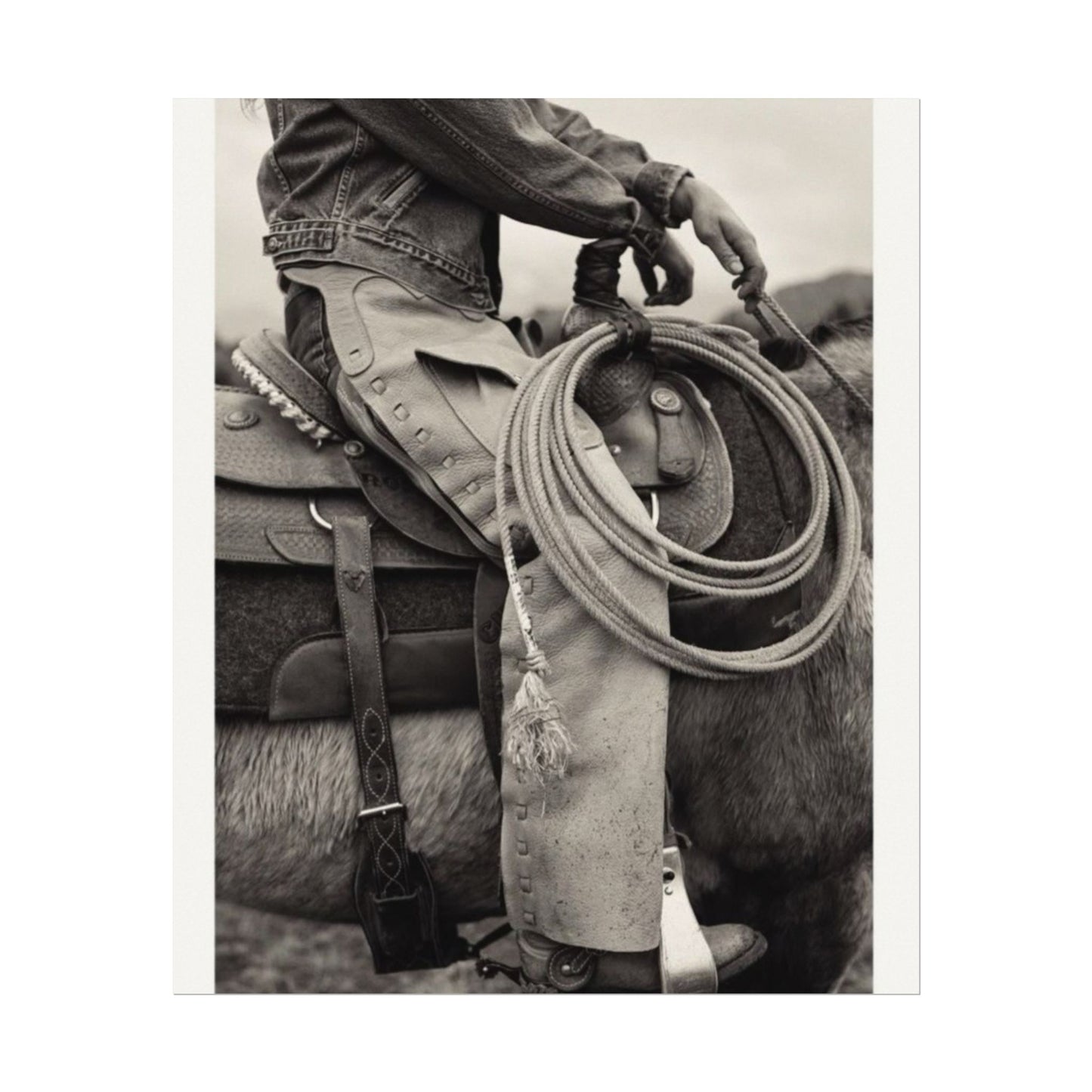 Back In The Saddle – Western Textured Watercolor Matte Posters