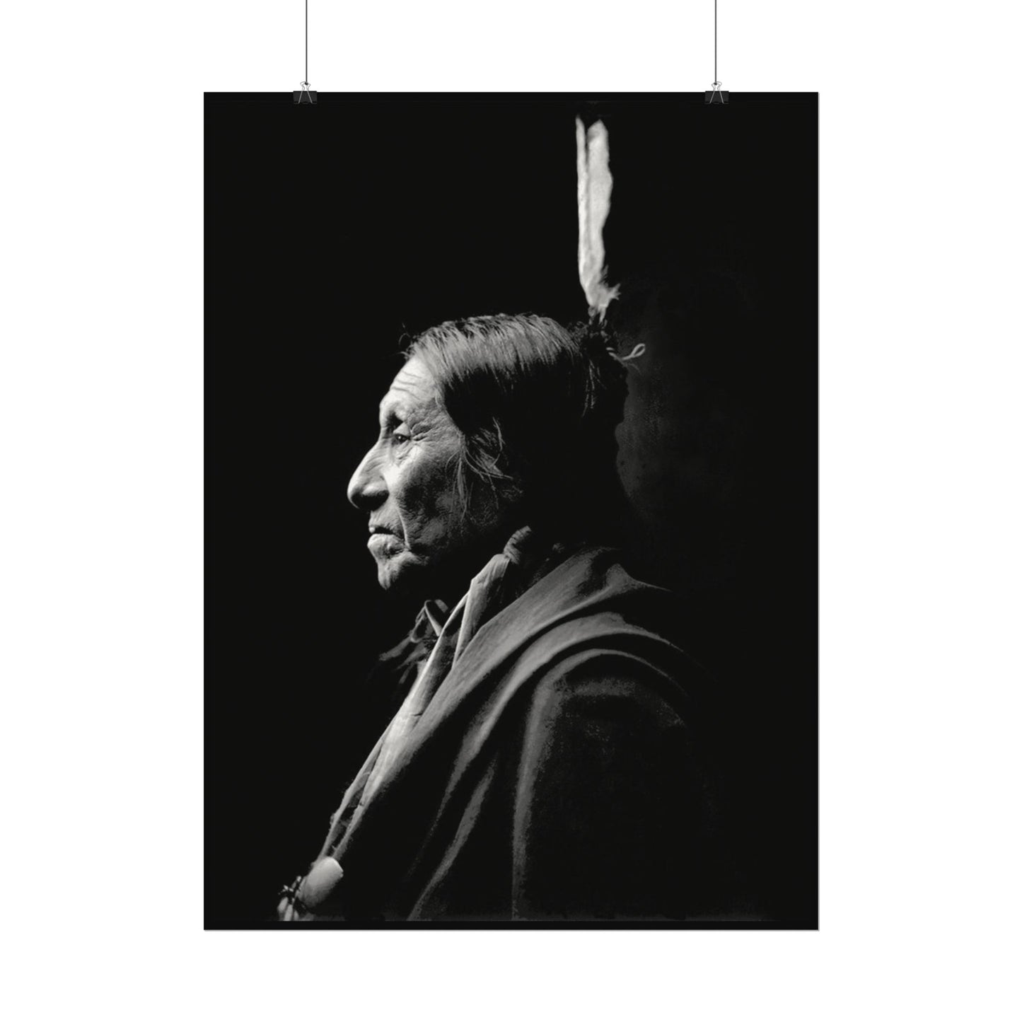 Silent Wisdom – Western Textured Watercolor Matte Posters