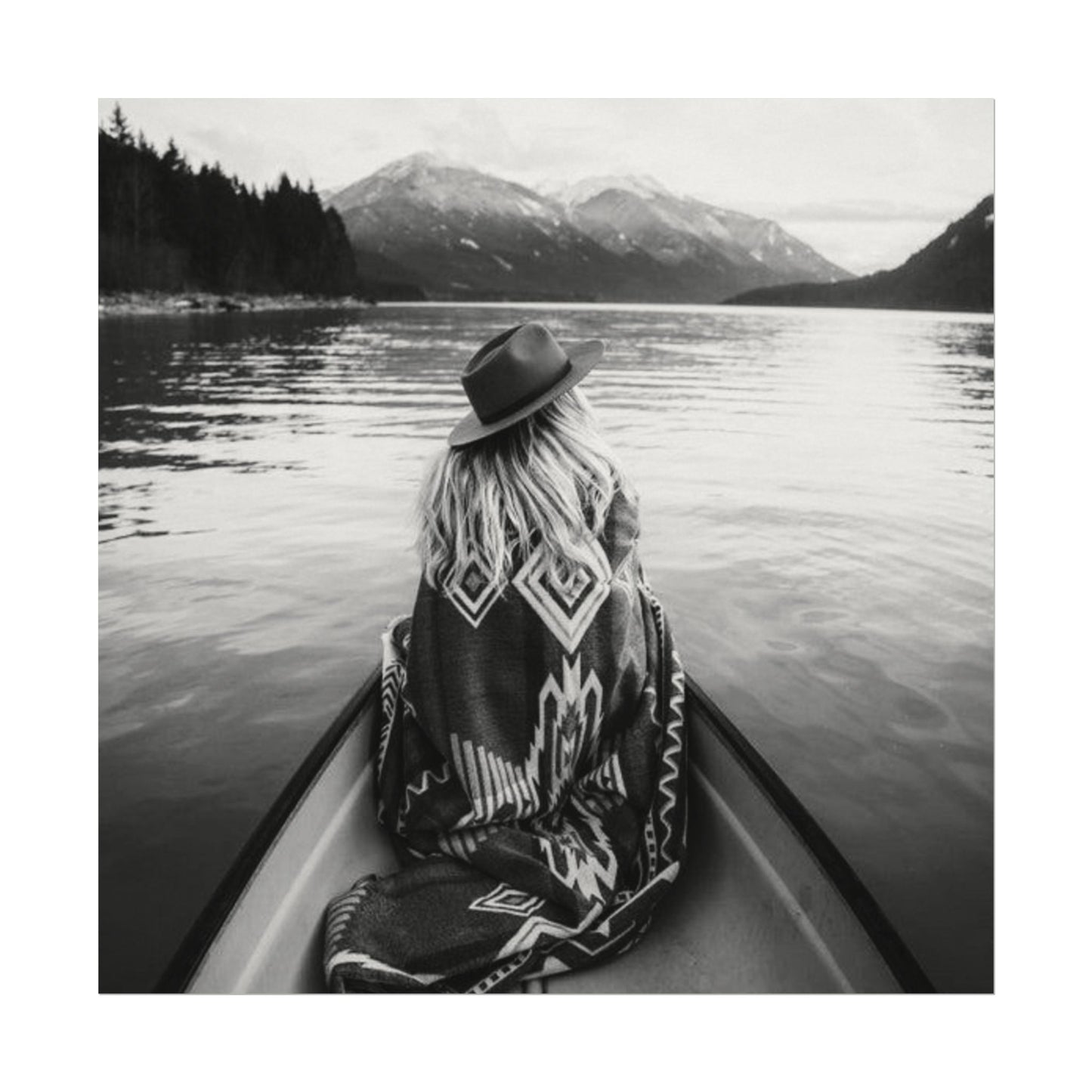 He Leads Me Beside Still Waters – Western Textured Watercolor Matte Posters