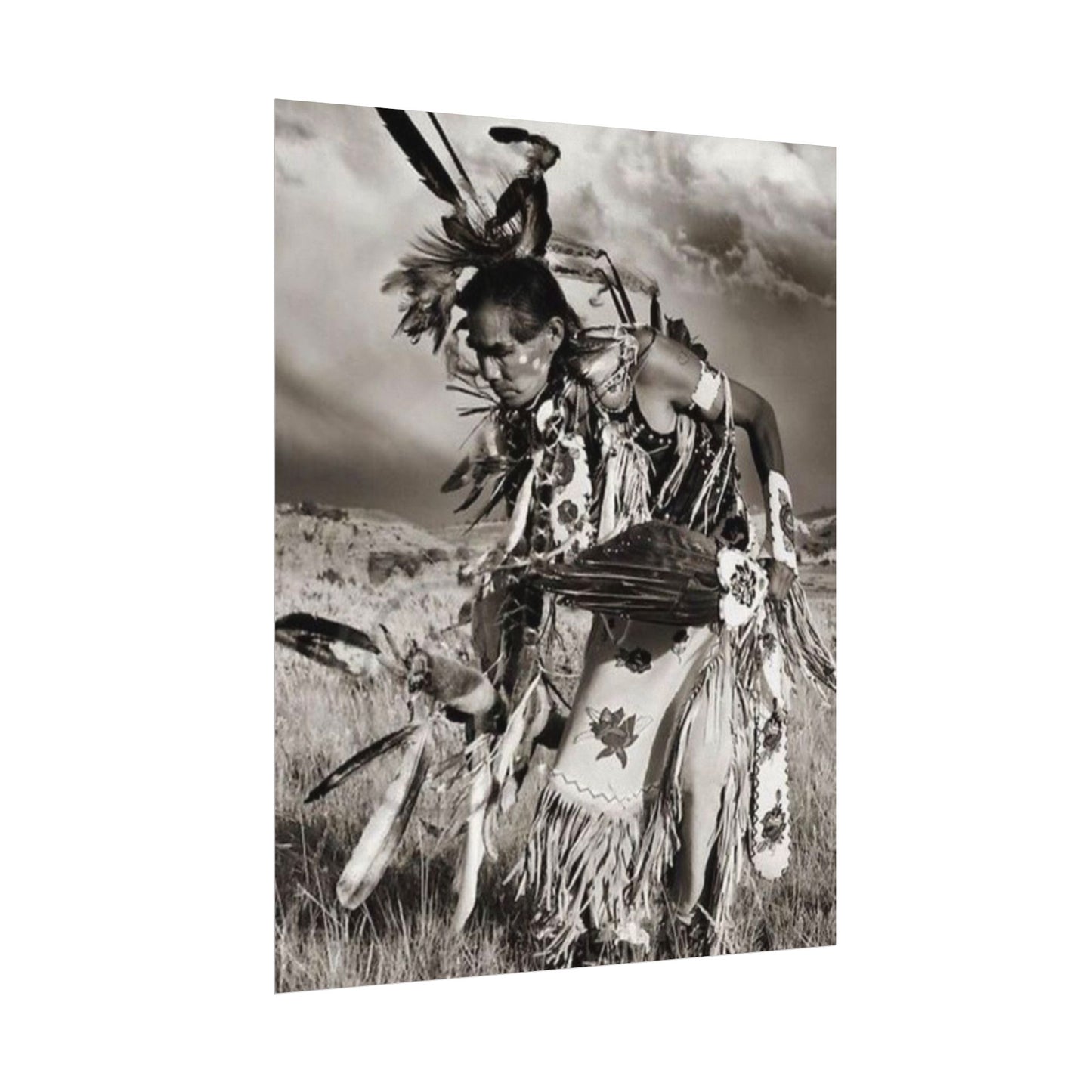 The Dancing Spirit – Western Textured Watercolor Matte Posters