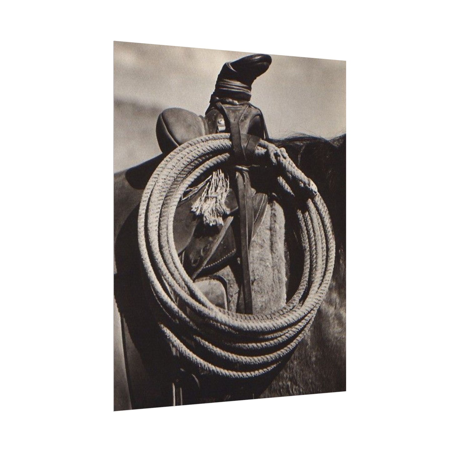 Rope & Leather – Western Textured Watercolor Matte Posters