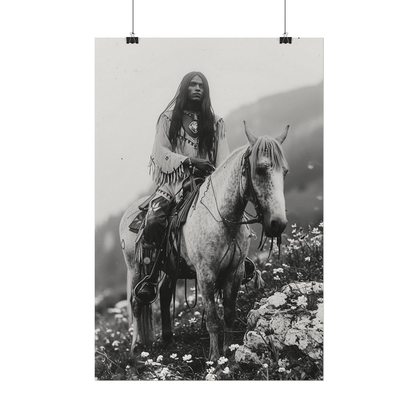 Ancestors Horizon – Western Textured Watercolor Matte Posters