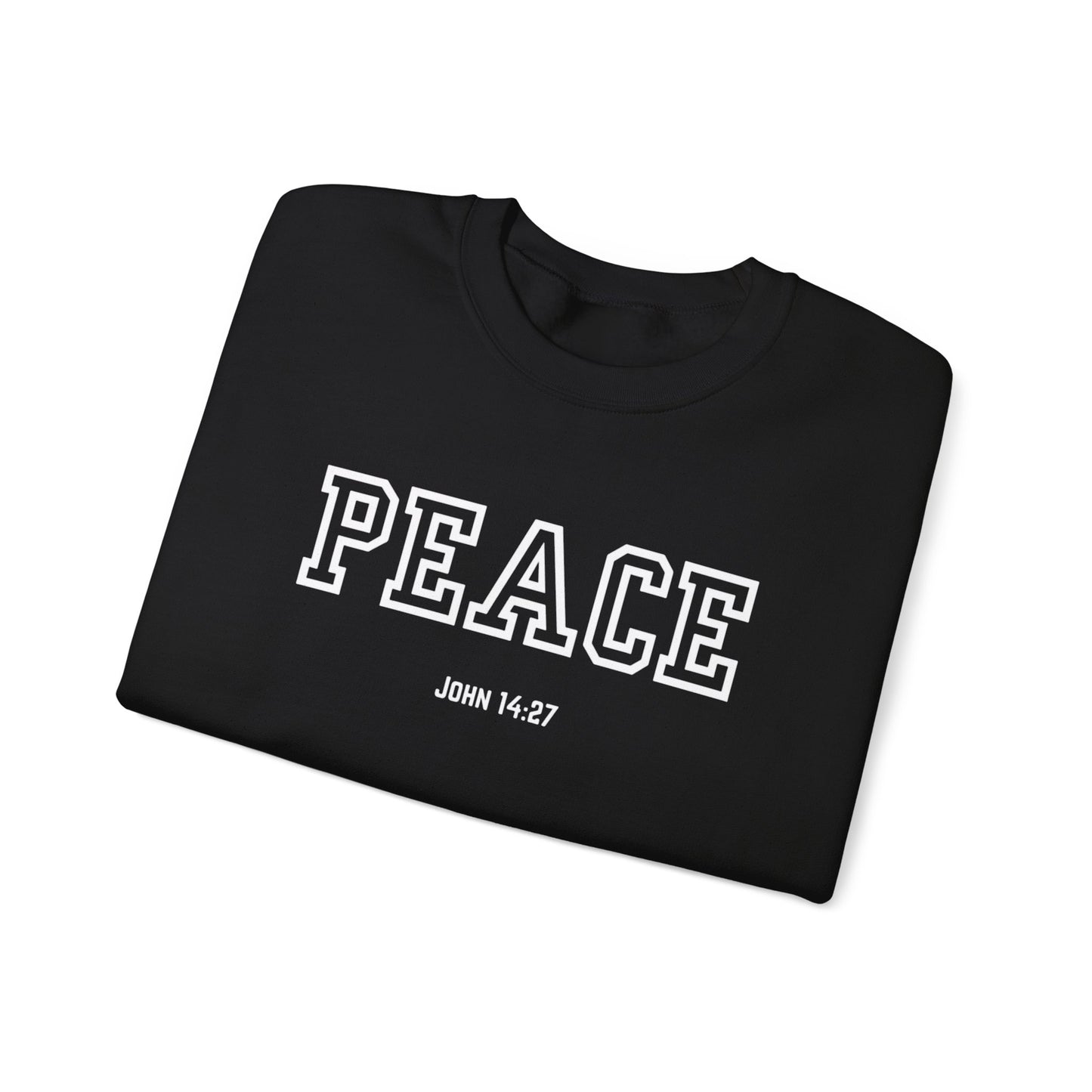 Unisex Peace Sweatshirt | Cozy Crewneck for Comfort, Faith & Hope | Perfect Gift for Family, Friends, and Holidays | Inspirational Apparel,