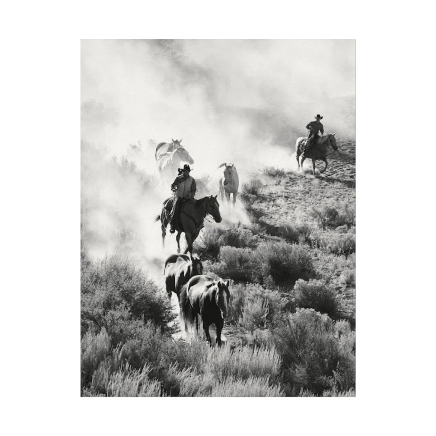 The Dusty Range – Western Textured Watercolor Matte Posters