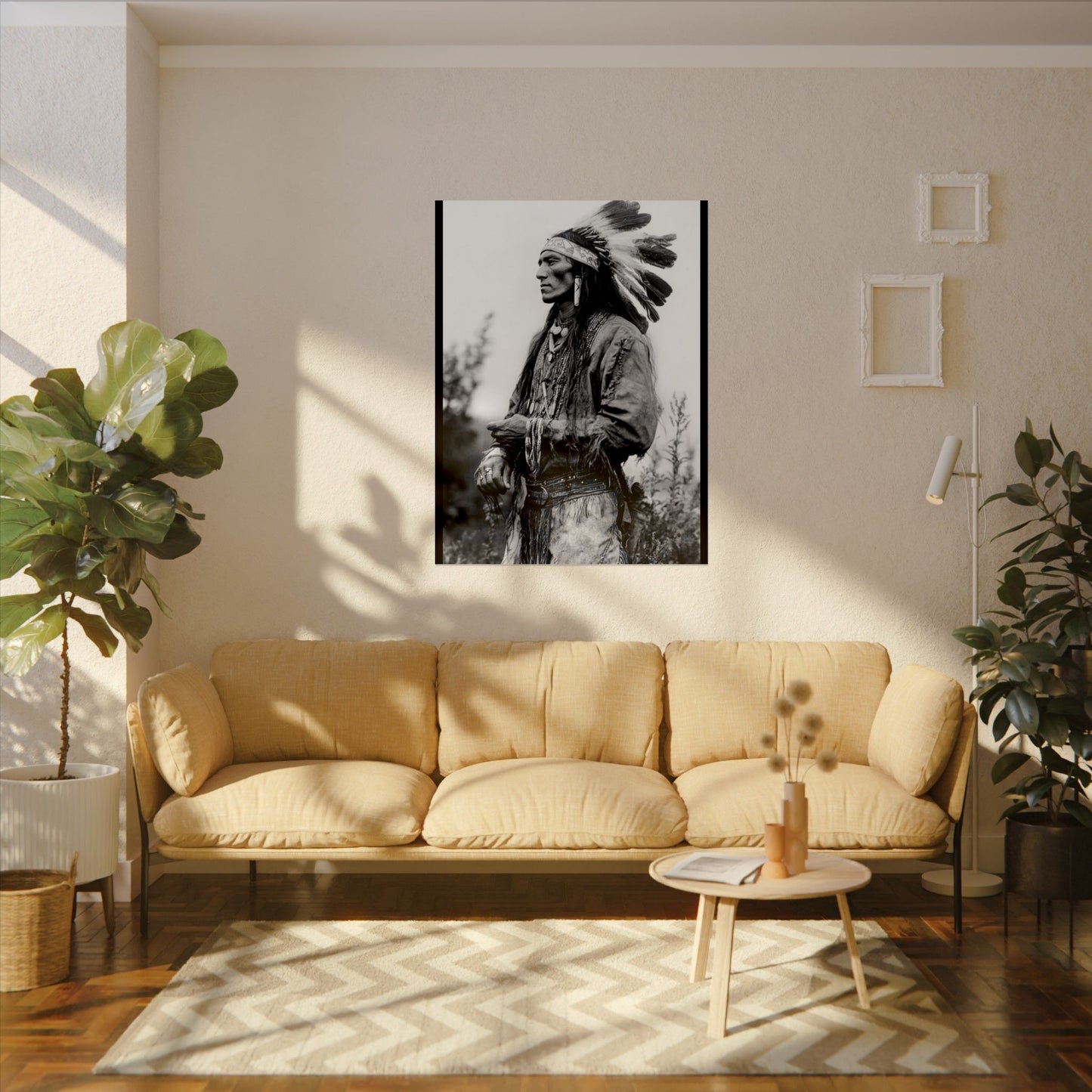 Warriors Gaze – Western Textured Watercolor Matte Posters