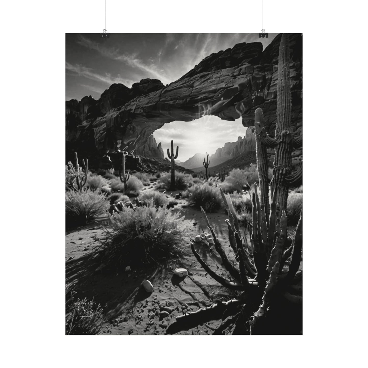 Desert Mornings – Western Textured Watercolor Matte Posters