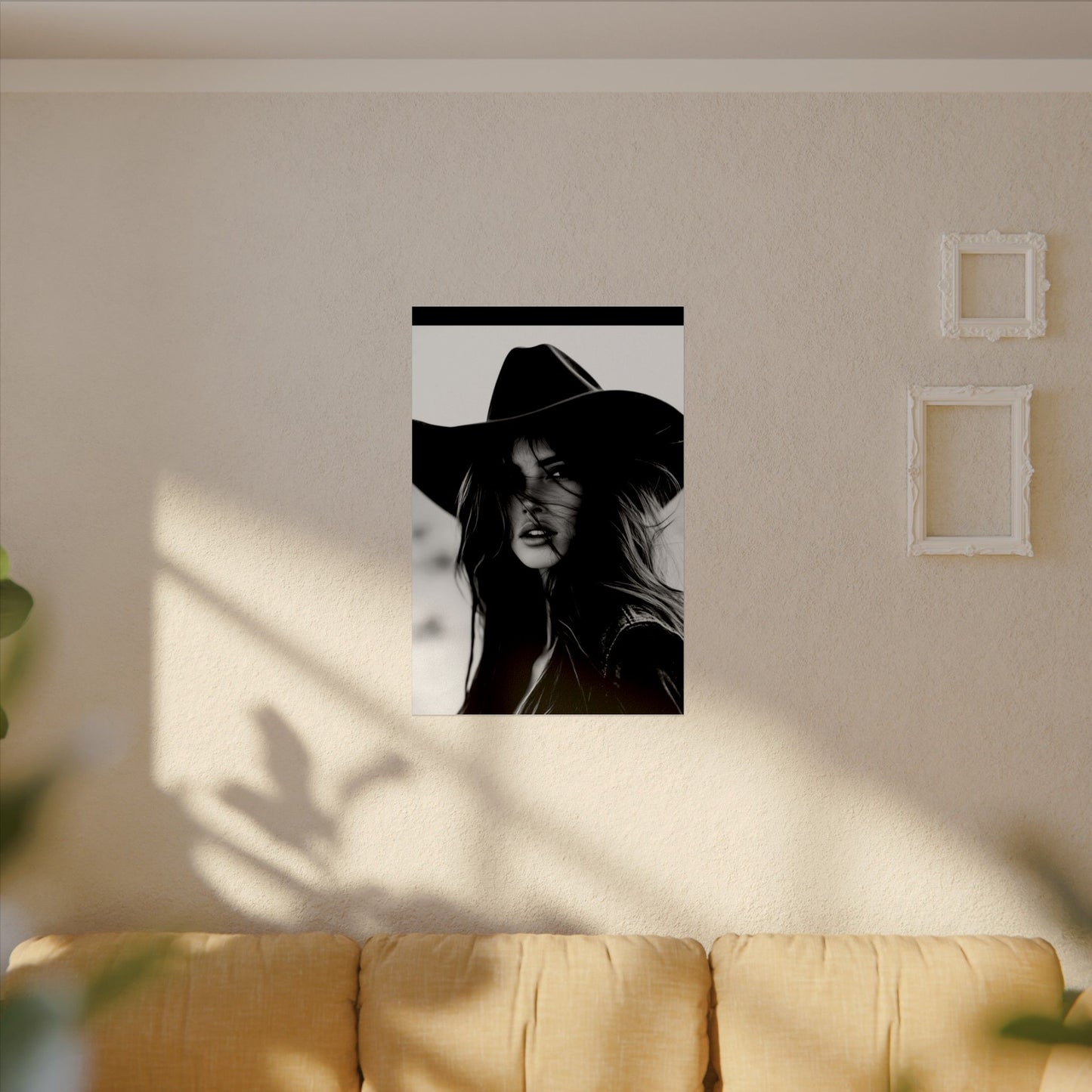 Smoldering Gaze – Western Textured Watercolor Matte Posters