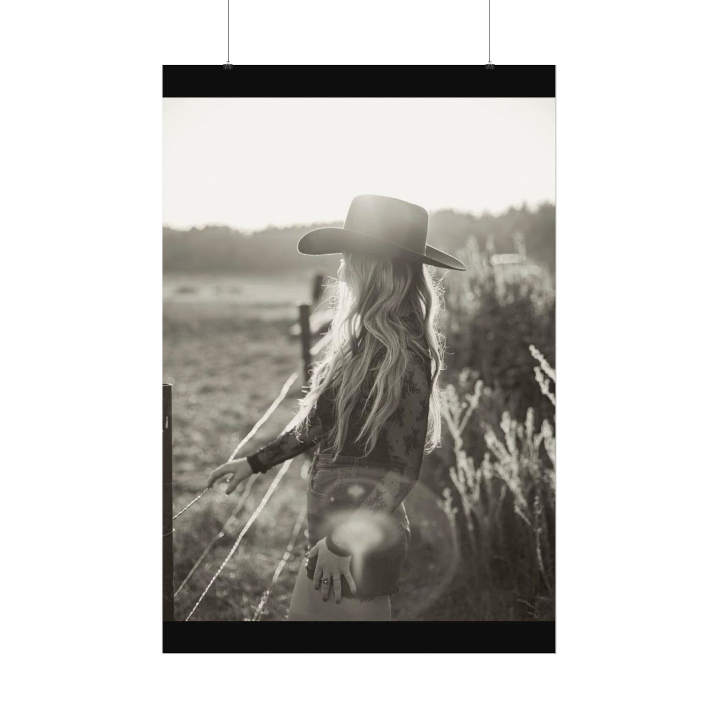 Mornings Gaze– Western Textured Watercolor Matte Posters