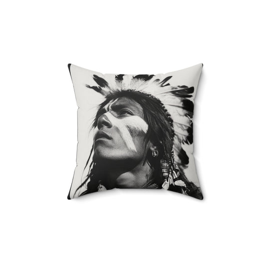 2 In 1 The Warrior & The Wolf Faux Suede Pillow, Cozy Home Decor, Motivational Cushion, Bohemian Bedroom Accessory, Unique Gift Idea, Stay Wild