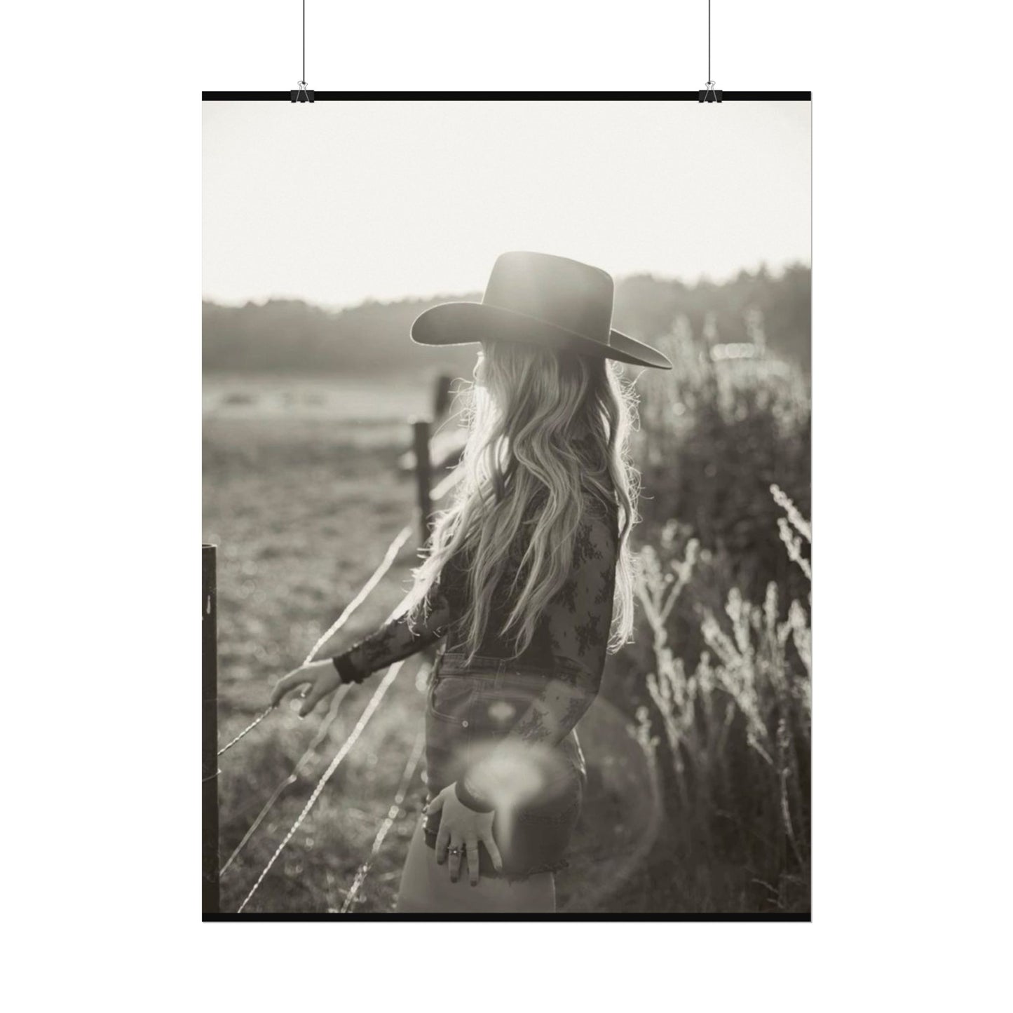 Mornings Gaze– Western Textured Watercolor Matte Posters