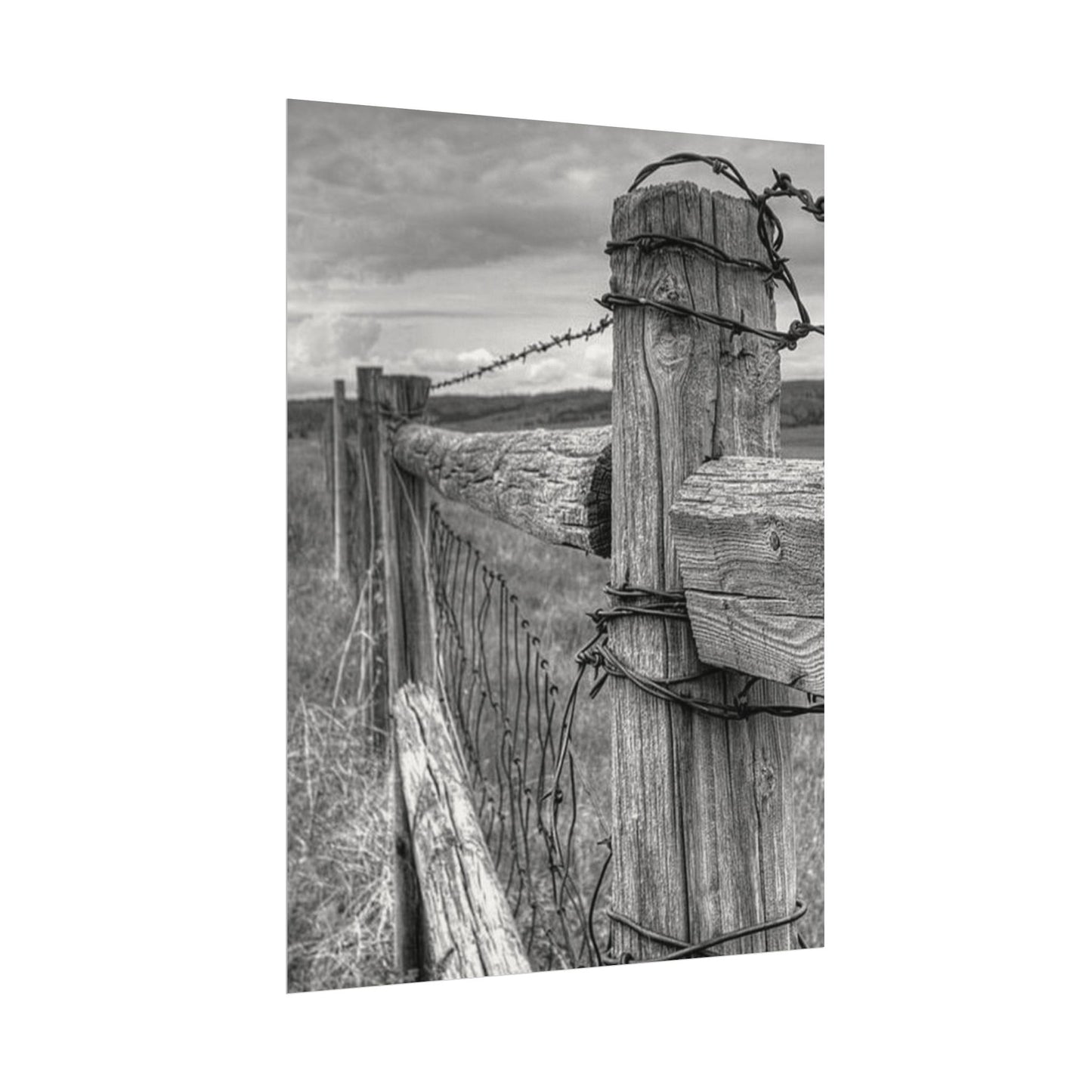 What Lies Between Frontiers– Western Textured Watercolor Matte Posters