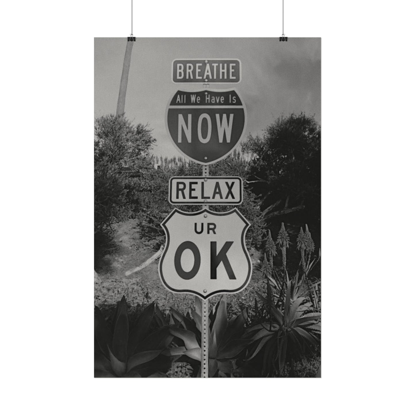 Here's Your Sign Textured Desert Watercolor Matte Posters