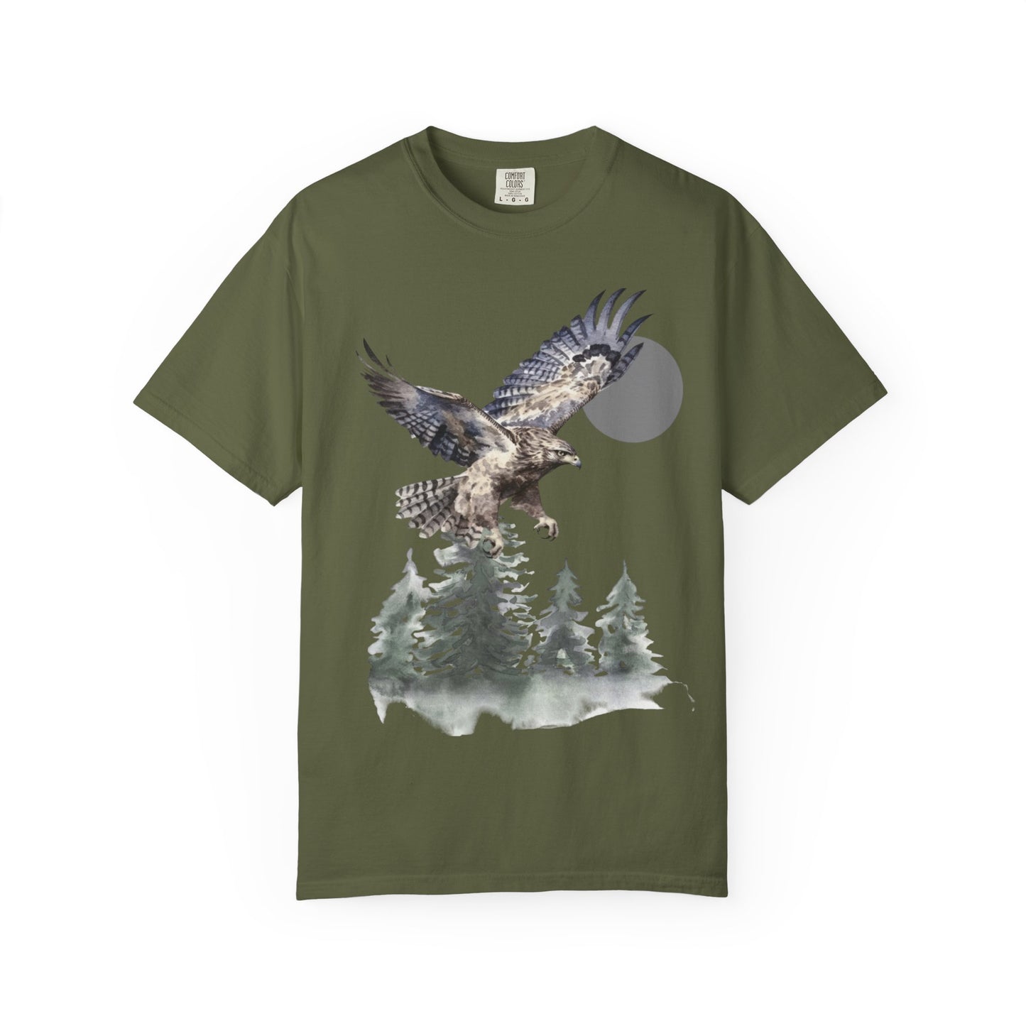 Flying High Wildlife Adventure Tee Unisex Garment-Dyed T-shirt, Boho Nature Tee, Camping Shirt, Adventure Apparel, Gift for Wilderness Lovers