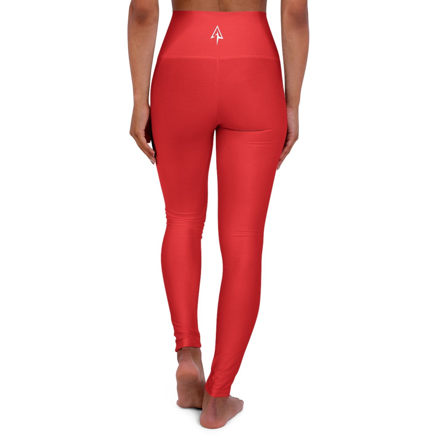 Red High Waisted Yoga Leggings - Purple, Comfortable Activewear, Fitness Pants, Ideal for Gym, Yoga, and Weekend Brunch