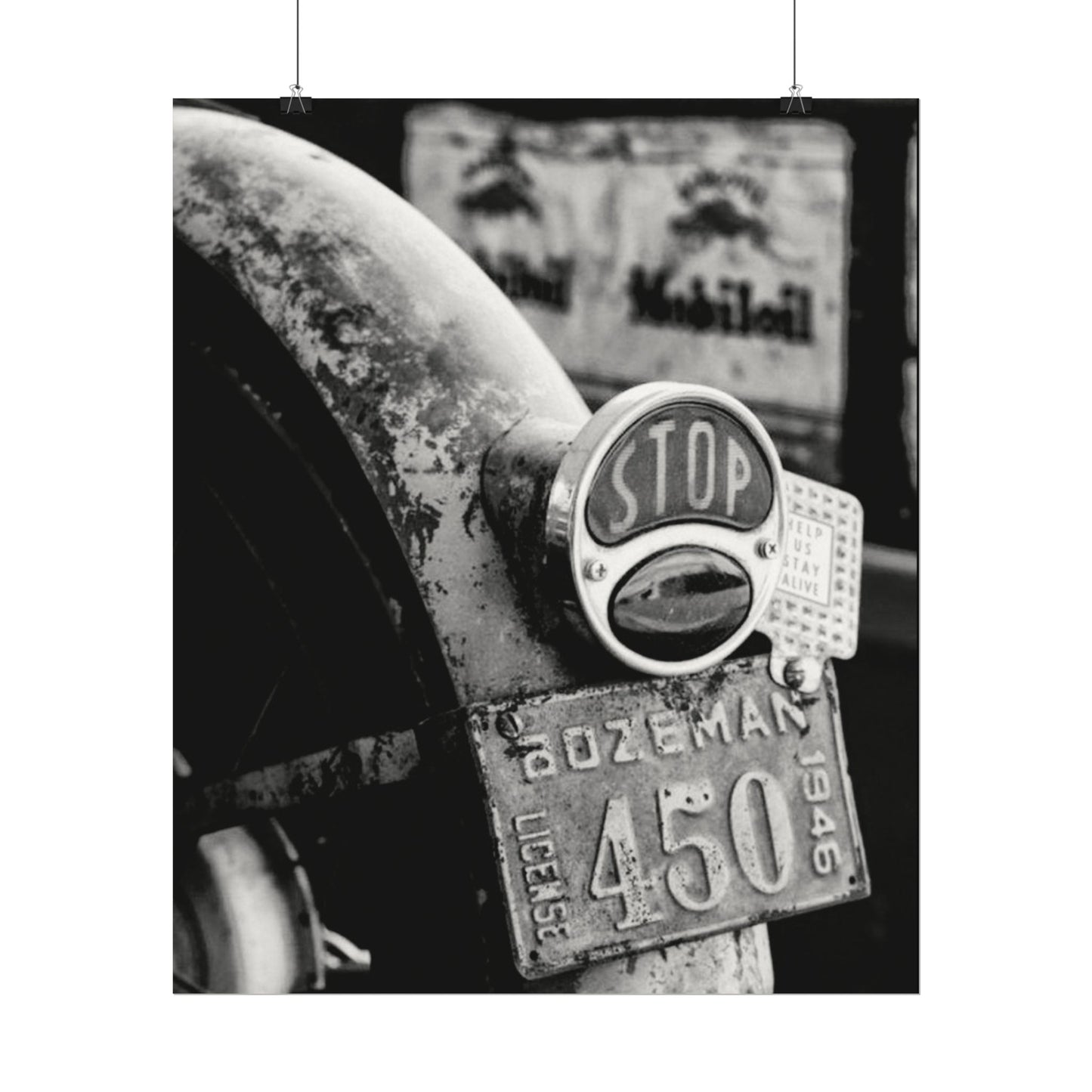 Motor Head Metal – Western Textured Watercolor Matte Posters