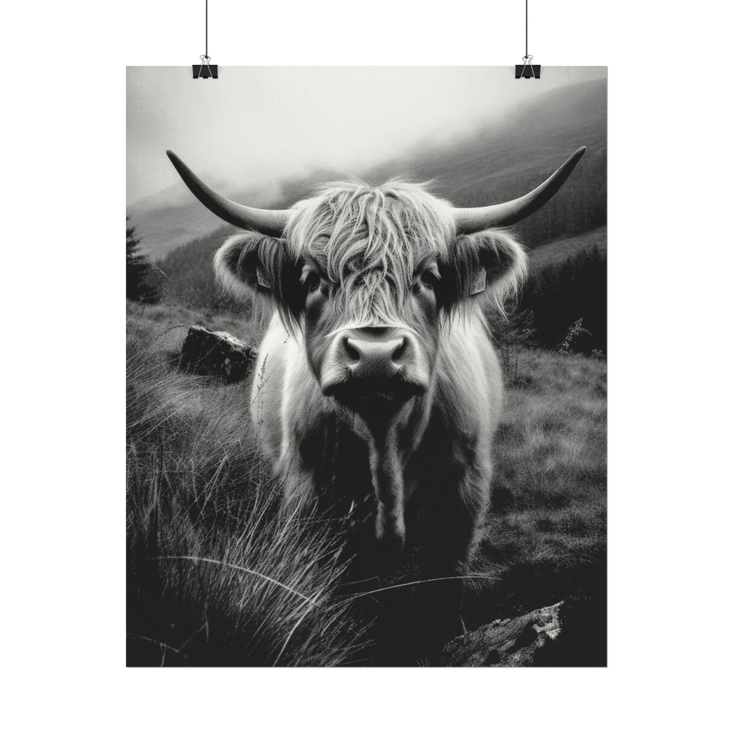 The Horned Guard – Western Textured Watercolor Matte Posters
