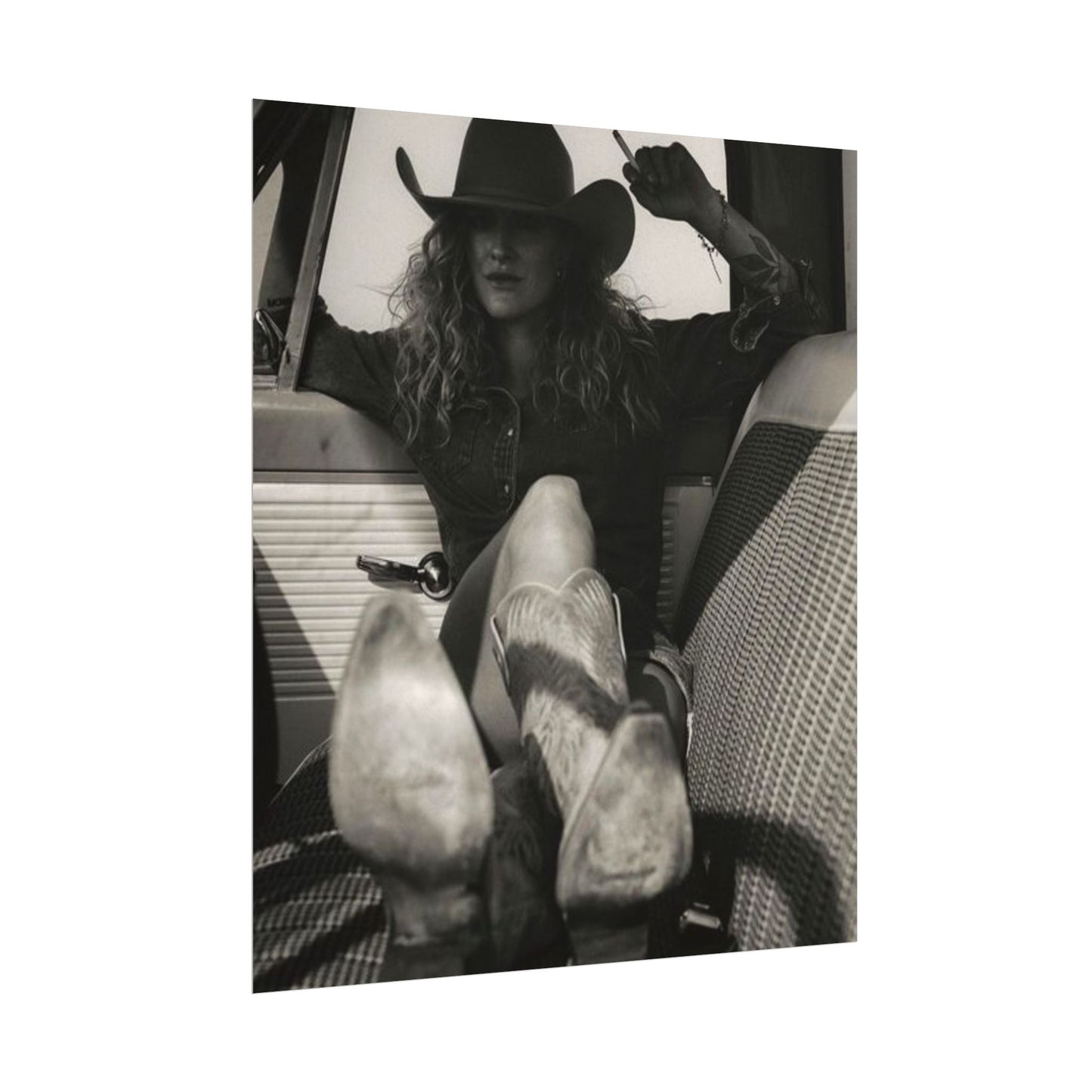 Whiskey Kissed Trouble – Western Textured Watercolor Matte Posters