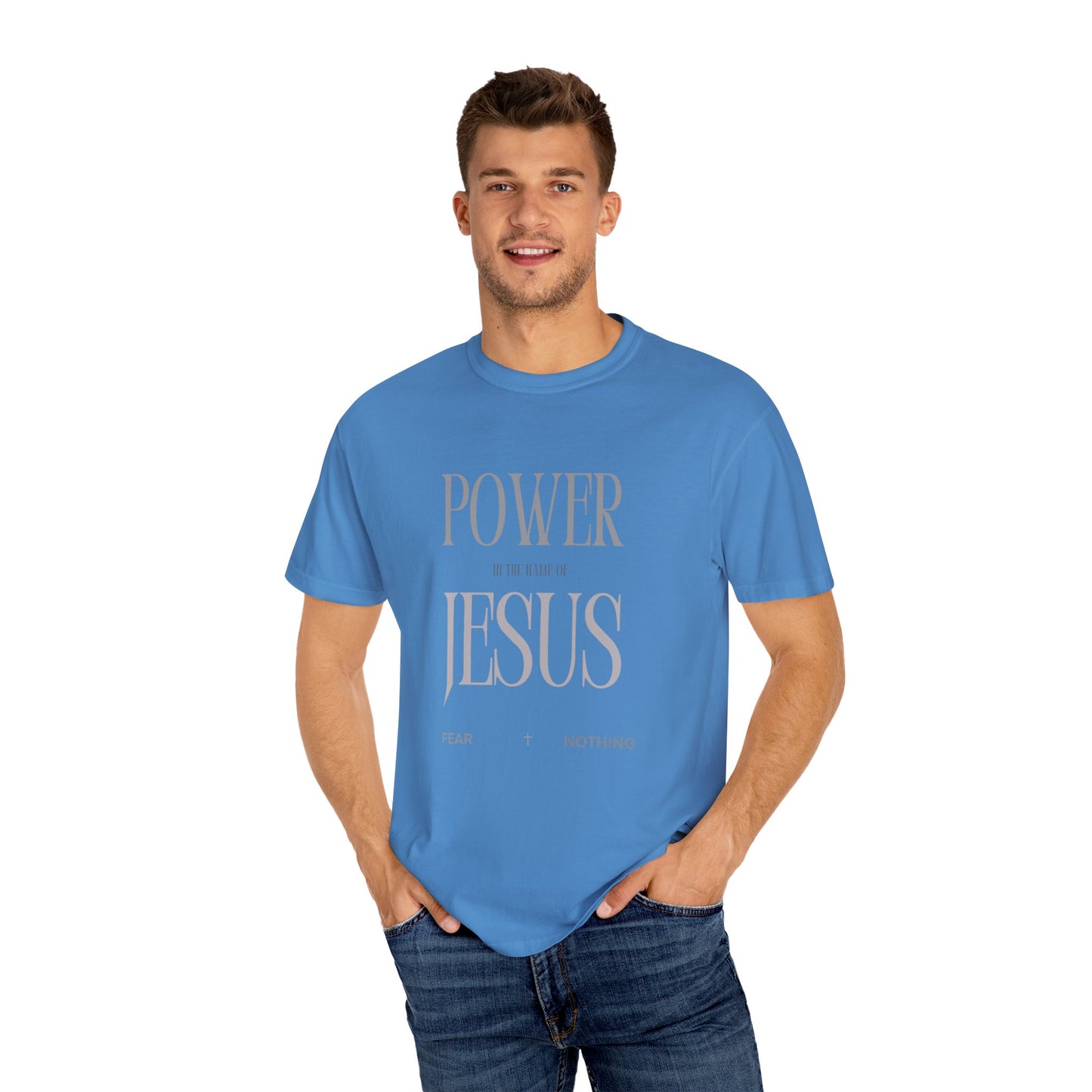 Faith-Inspired Jesus Unisex T-shirt, Power in the Name of Jesus Tee, Christian Apparel, Inspirational Gift, Religious T-shirt