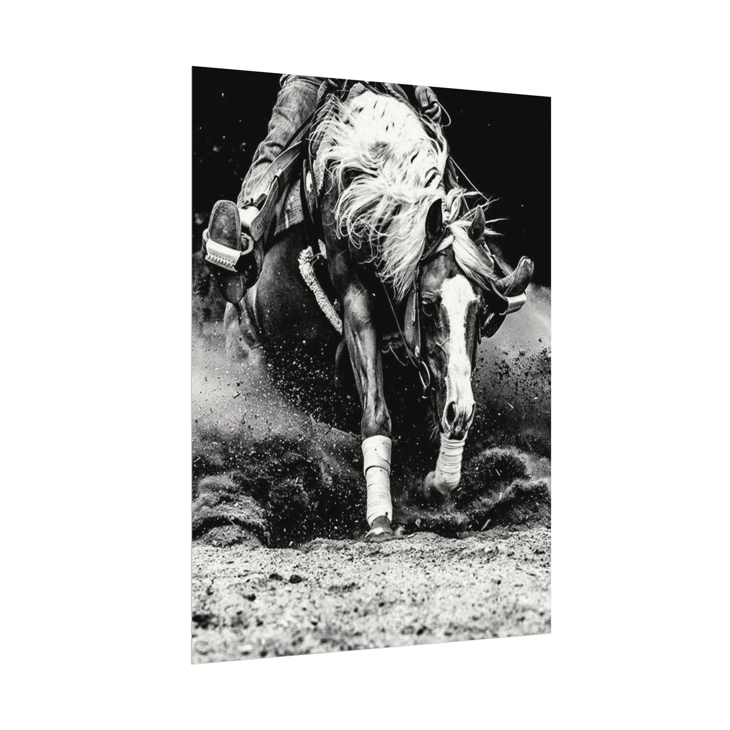 Burning The Barrel – Western Textured Watercolor Matte Posters