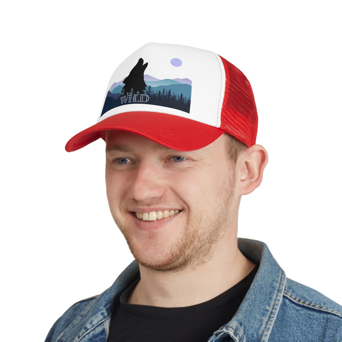 Howling Wolf, Retro Trucker Hat, His & Her Nature Lovers Gifts , Outdoor Accessory, Beer Lover Gift, Summer BBQ Essential