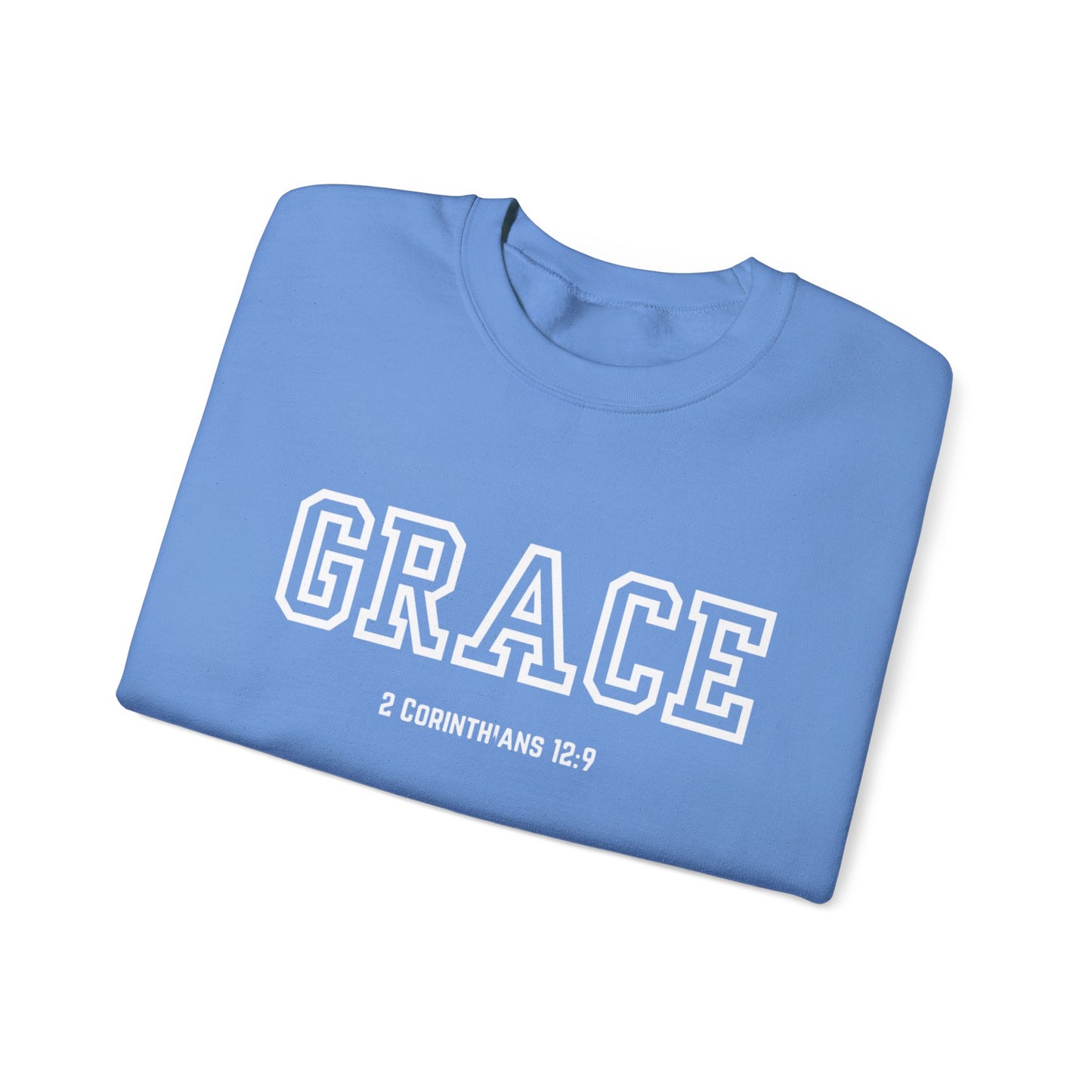 Grace Crewneck Sweatshirt - Comfort in Faith, Unisex Gift, Spiritual Apparel, Inspirational Fashion, Cozy Christian Sweatshirt