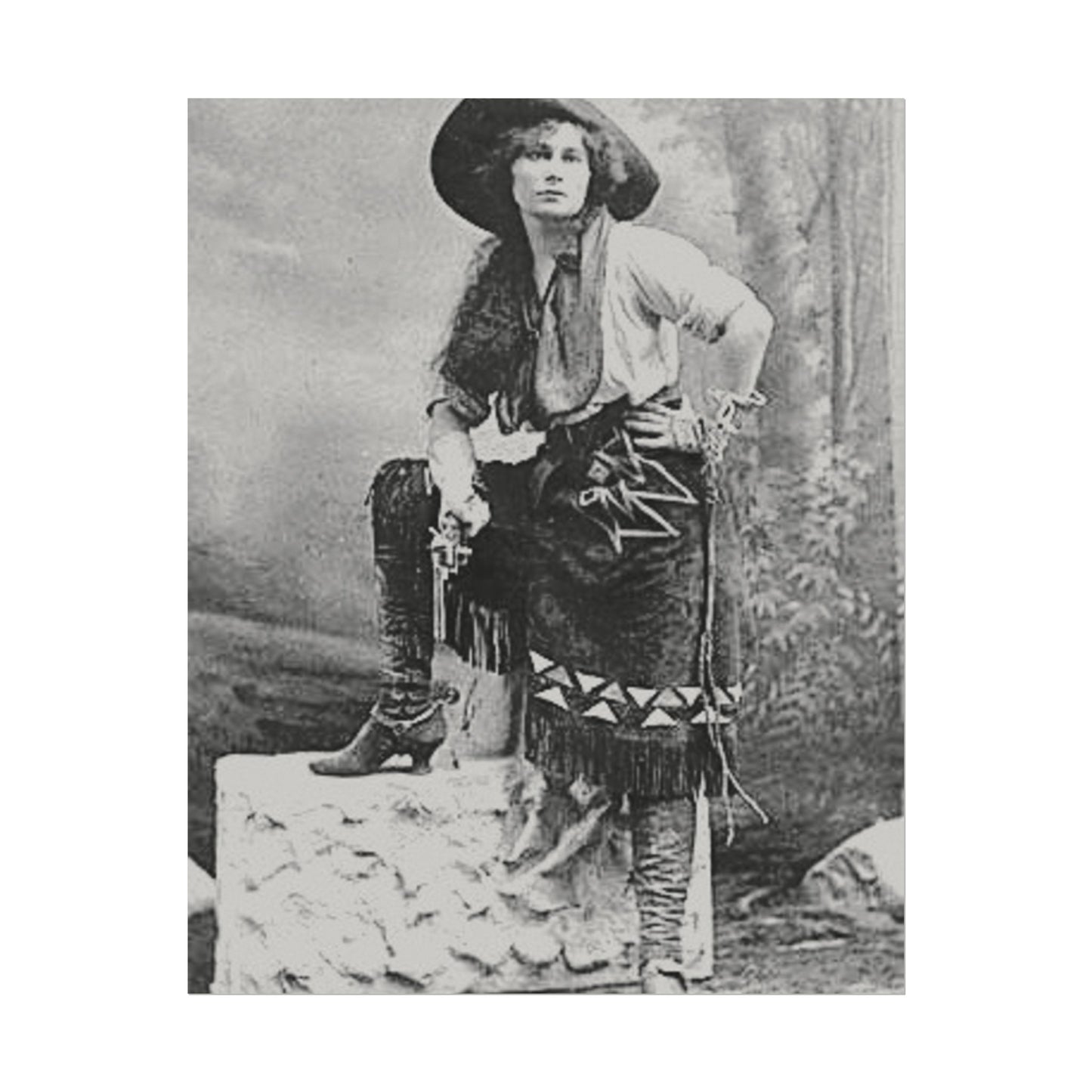 Wild Frontier Rose– Western Textured Watercolor Matte Posters