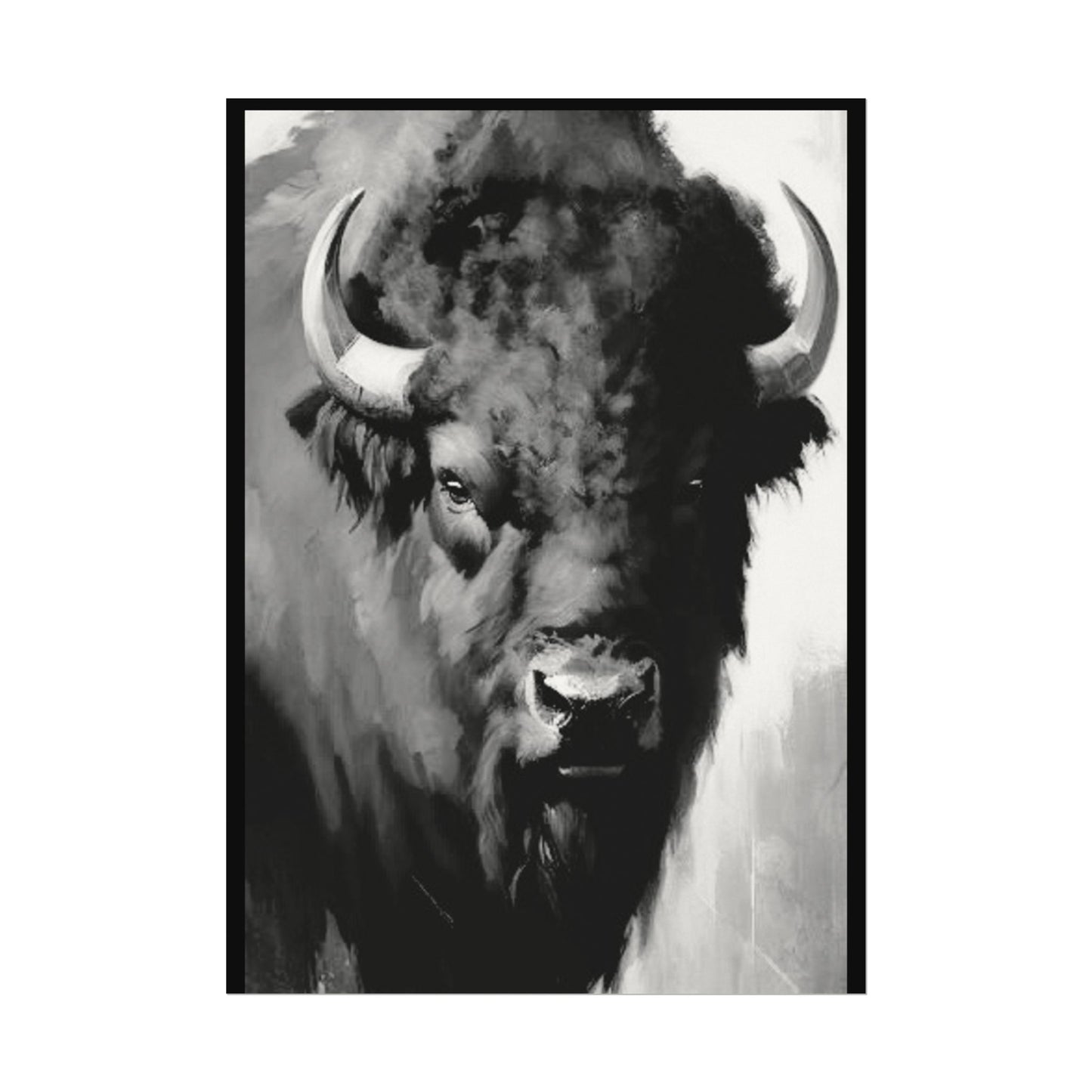 Buffalo Ridge – Western Textured Watercolor Matte Posters