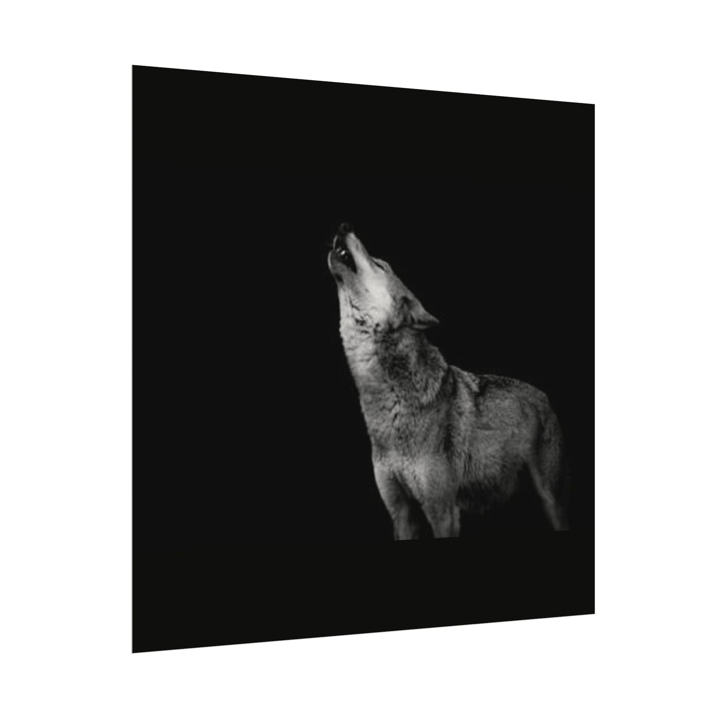 Howling At The Moon– Western Textured Watercolor Matte Posters