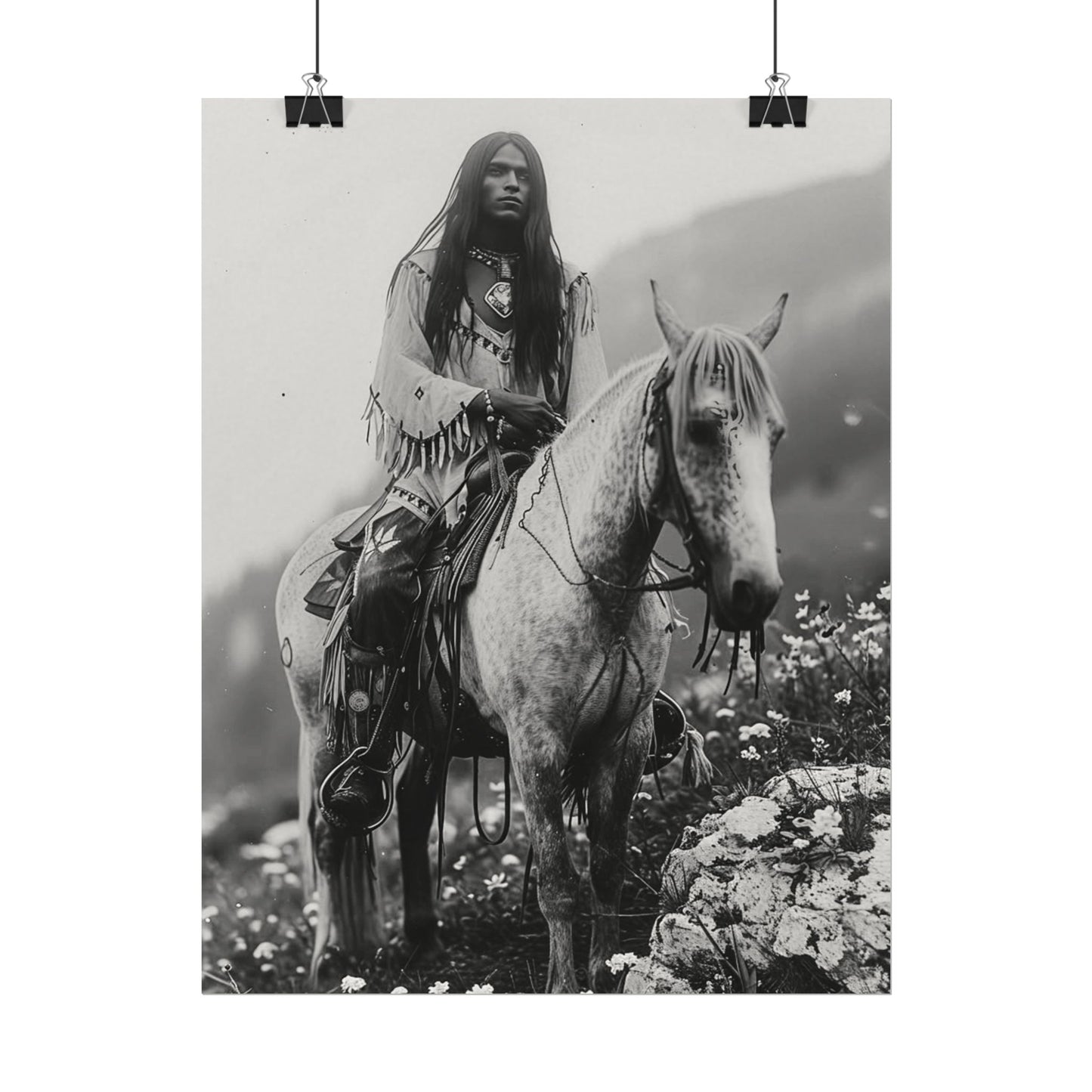 Ancestors Horizon – Western Textured Watercolor Matte Posters