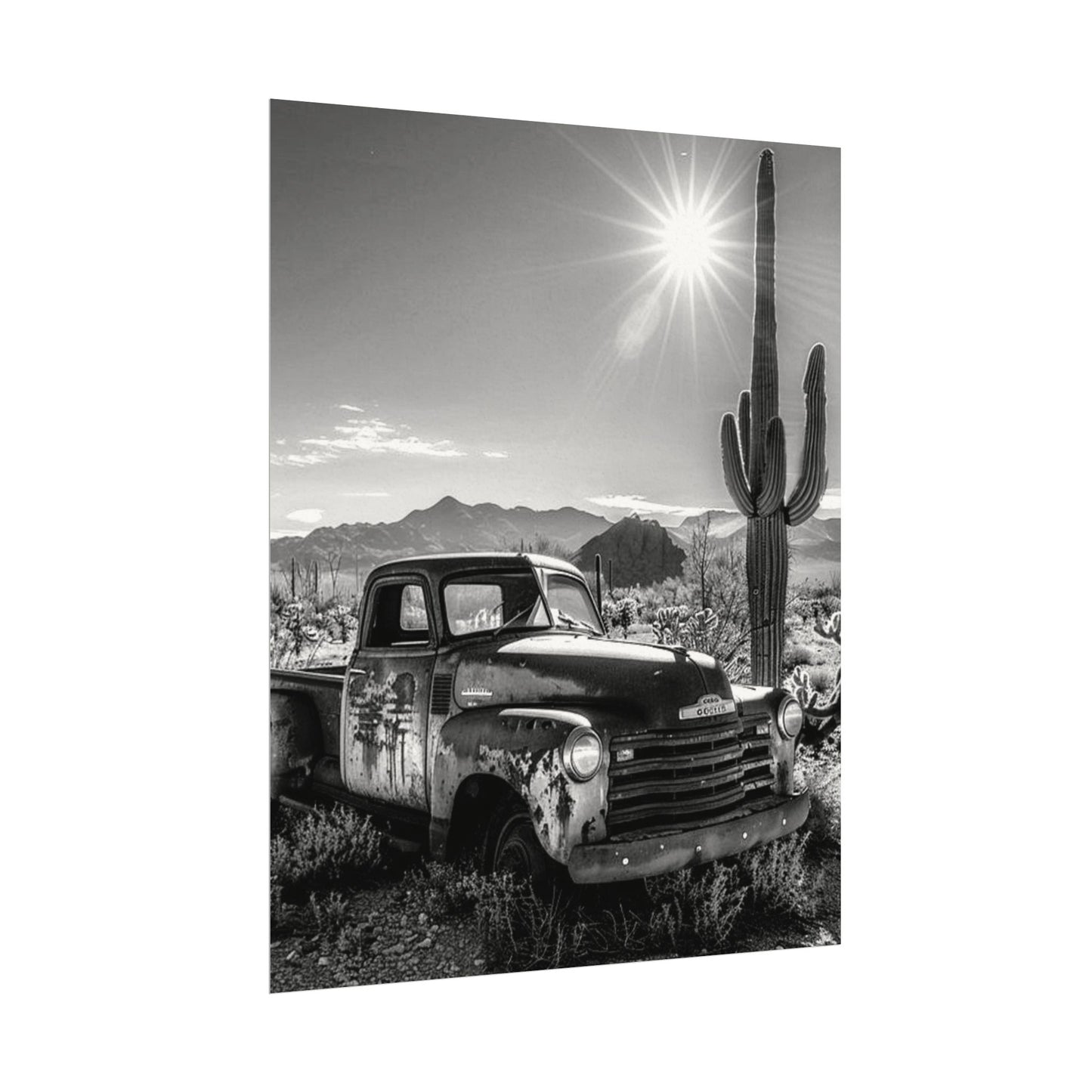 Deserted Wasteland – Western Textured Watercolor Matte Posters