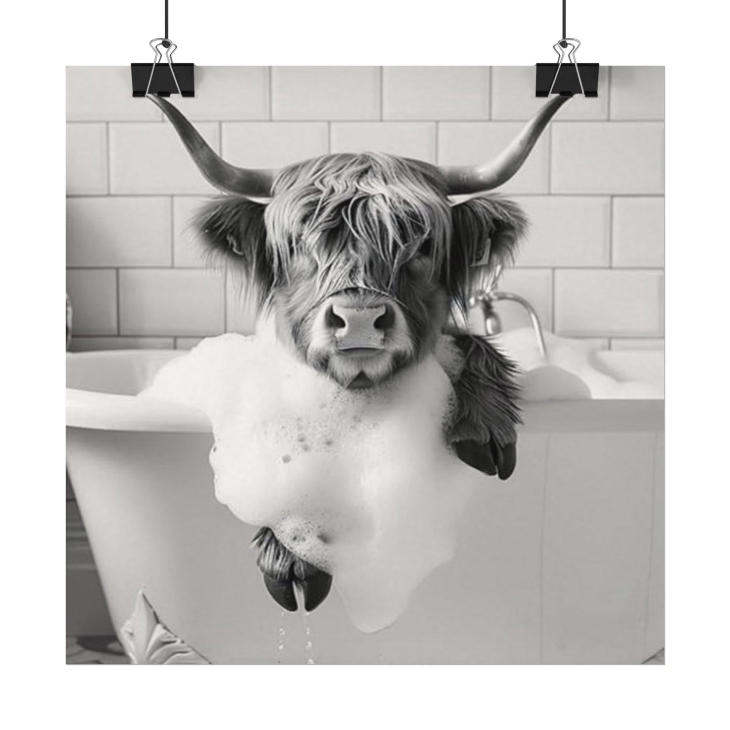 Hoofs & Suds – Western Textured Watercolor Matte Posters