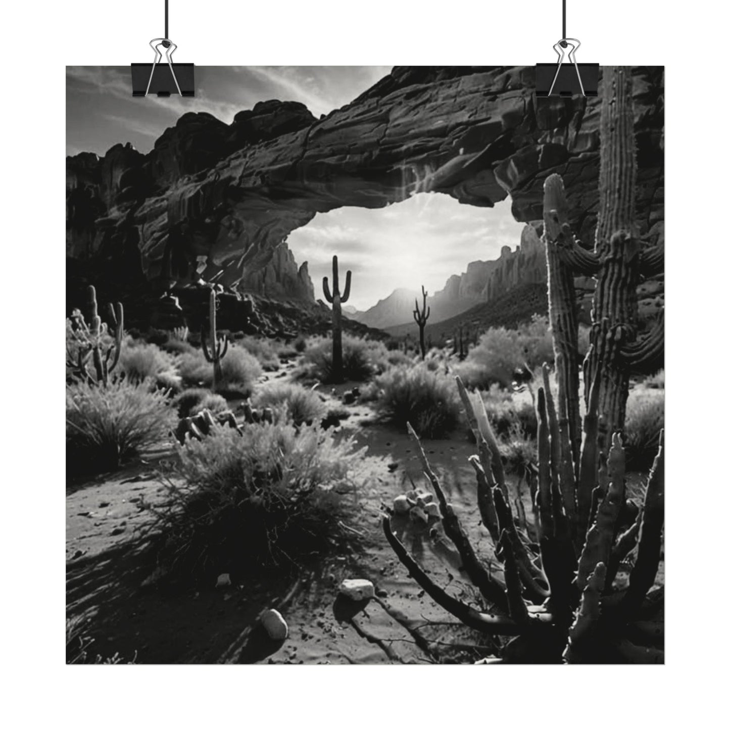 Desert Mornings – Western Textured Watercolor Matte Posters