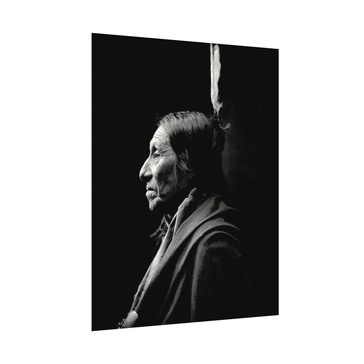 Silent Wisdom – Western Textured Watercolor Matte Posters