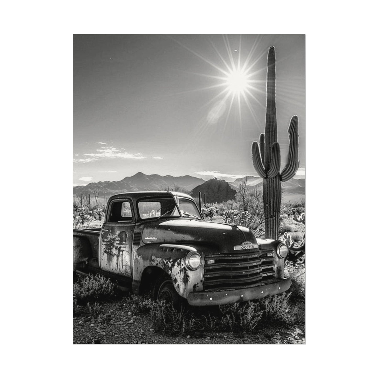 Deserted Wasteland – Western Textured Watercolor Matte Posters