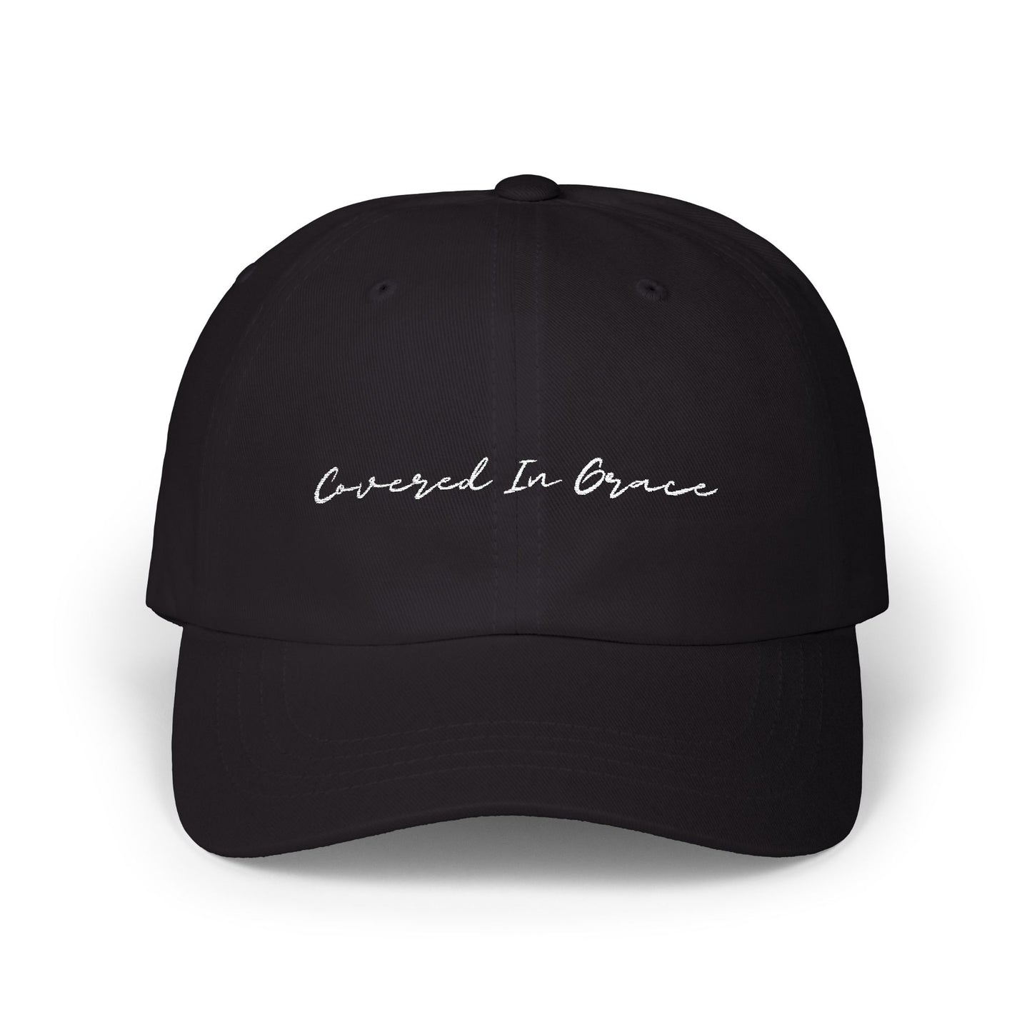 Covered In Grace Spiritual Dad Cap, Christian, Power by Jesus Cap, Casual Hat for Men, Everyday Wear, Perfect Gift for Everyone, God is Love