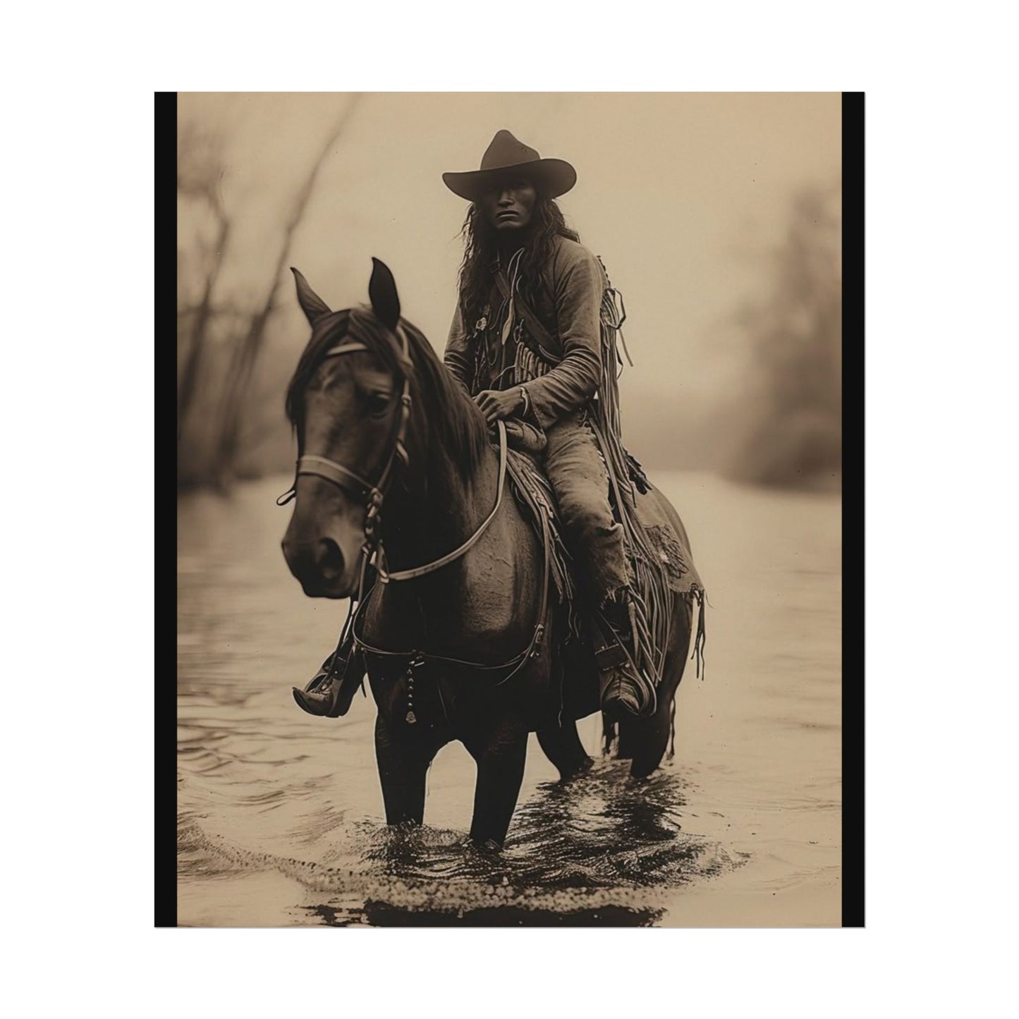 Ripples In Time – Western Textured Watercolor Matte Posters