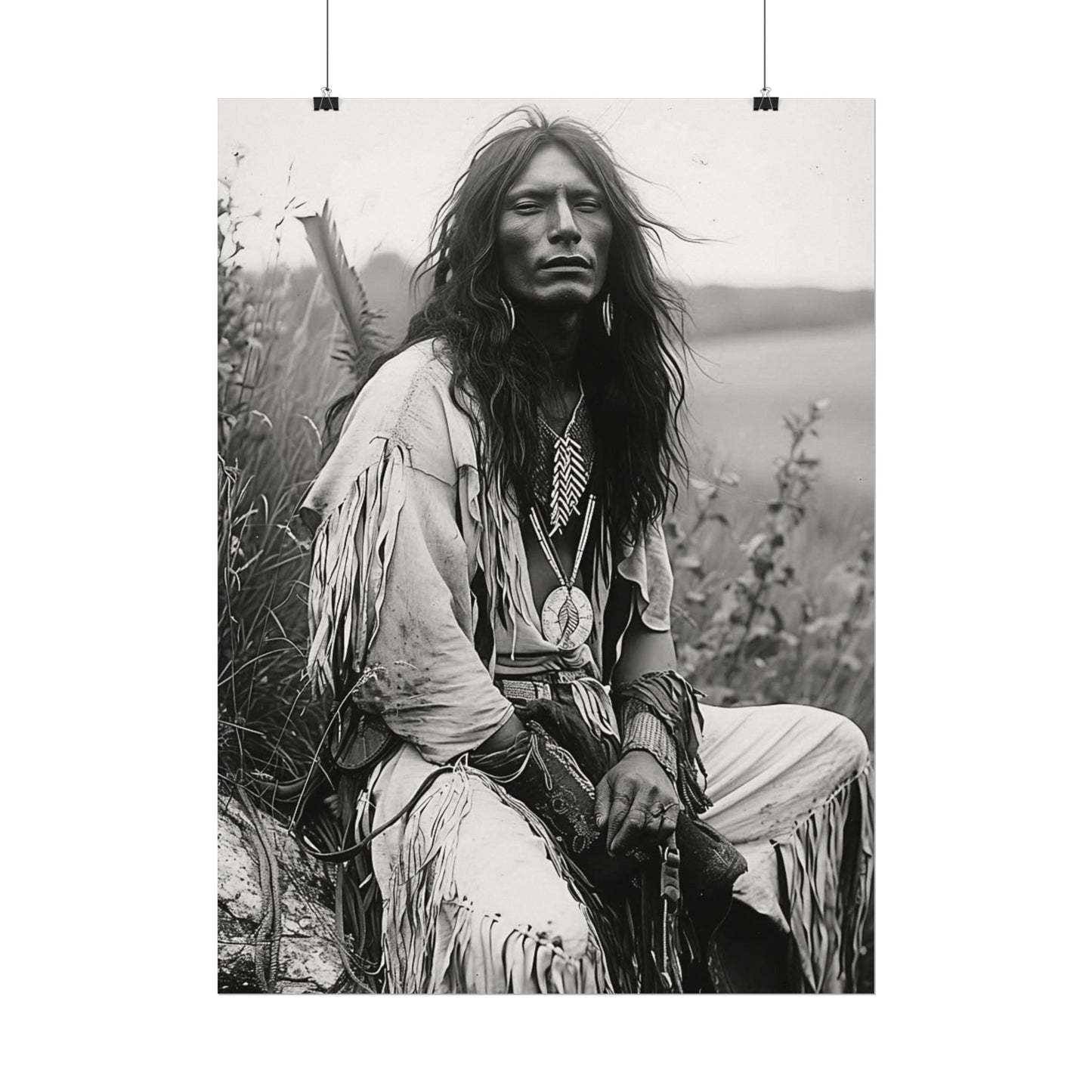 Mother Earths Guardian – Western Textured Watercolor Matte Posters